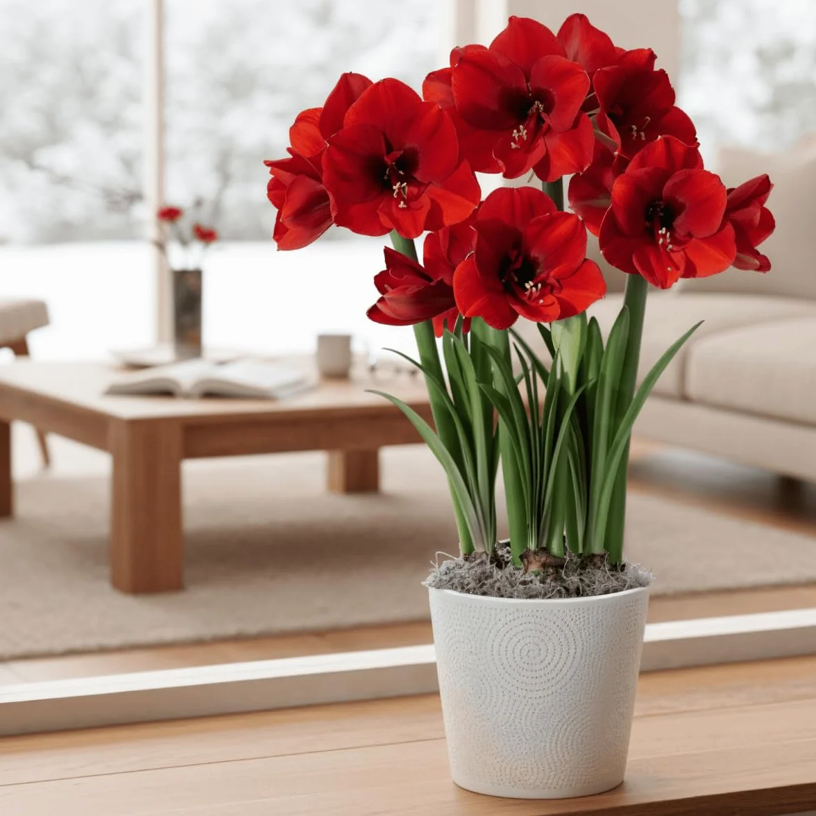 Amaryllis Bulbe Red Lion - Bulbes à fleurs grand format 26/30 - Hippeastrum de Hollande