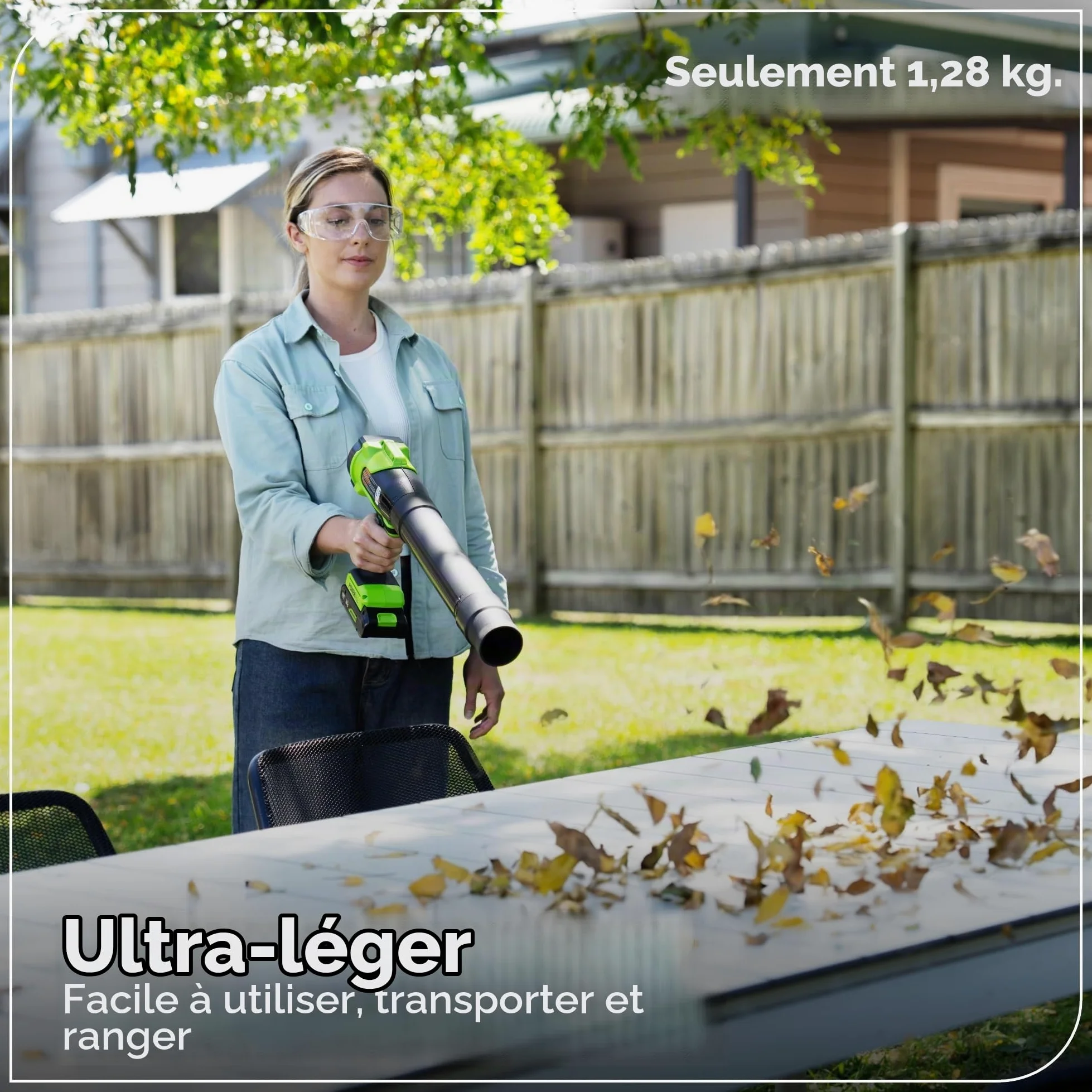 Greenworks 24V Souffleur sans Fil avec Batterie 4Ah & Chargeur Rapide 65W PD, 209km/h 7,65m³/Min Souffleur Électrique Puissant pour Jardin, Terrasse & Voiture, Vitesse Variable BL1002HA1