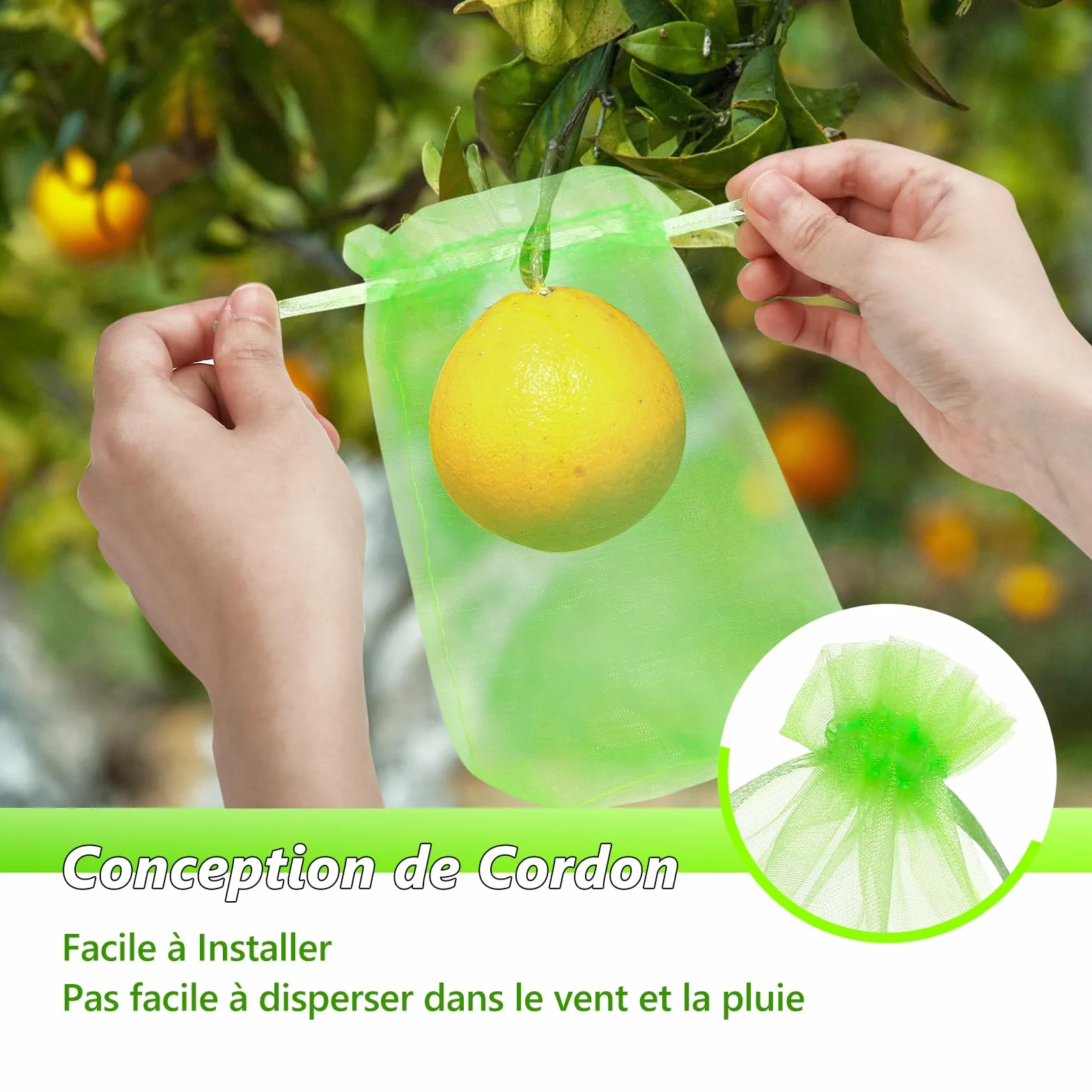 Sac de Raisin Net 15x20cm Filet Anti-Insectes Réutilisable 50pcs Protection Fruits Légumes Jardin