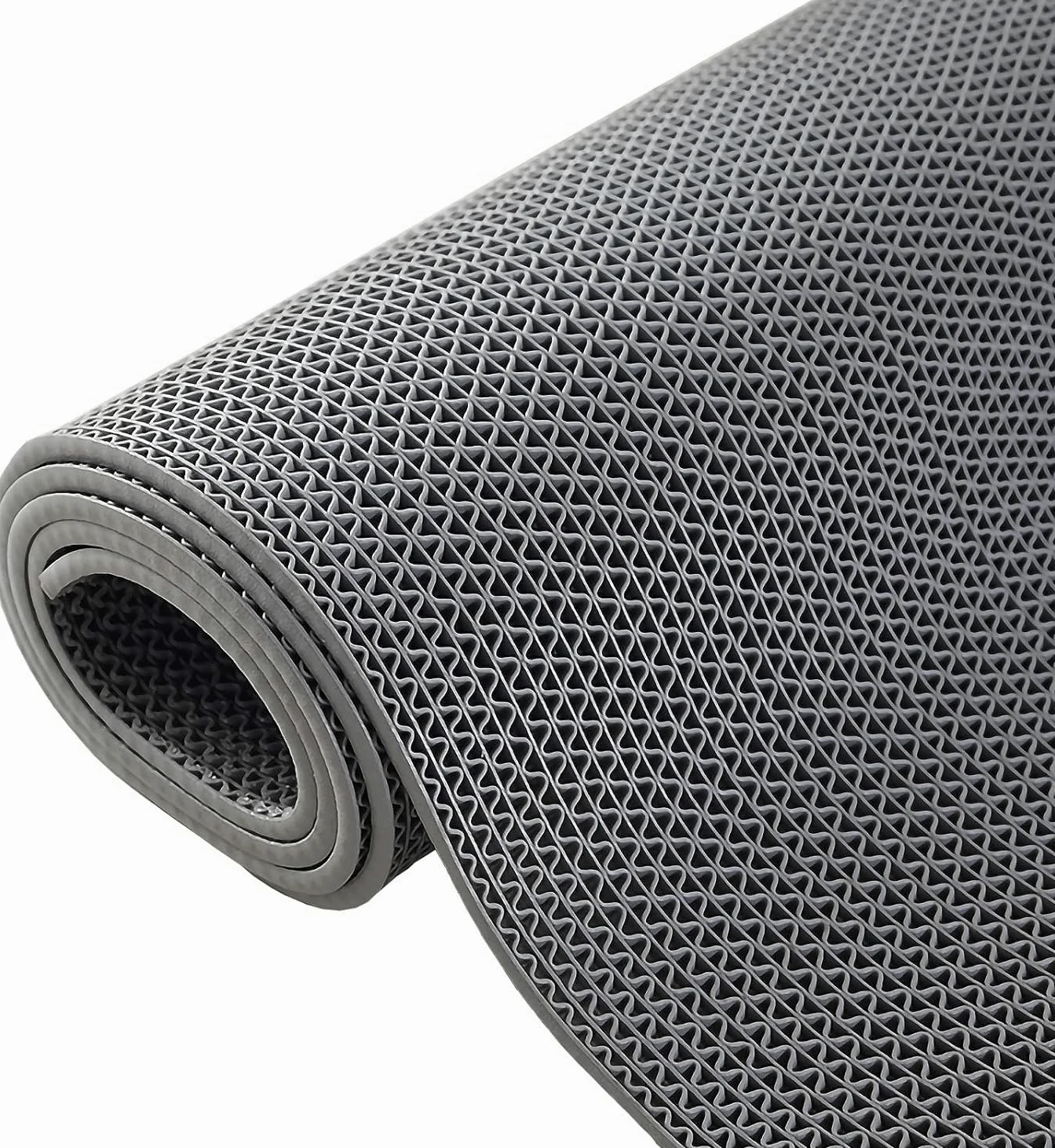 BWKJMY Tapis de sol antidérapant pour zone humide commerciale,0.9x3 m d'épaisseur,0.6 cm d'épaisseur,Pour garage, piscines, restaurants, bars, intérieurs, tapis imperméable en caoutchouc gris