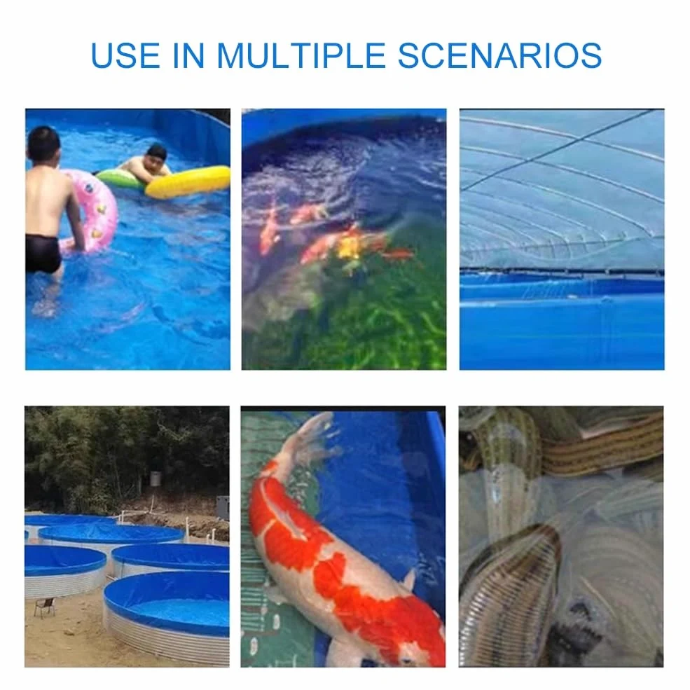 Bassin à koï en PVC robuste avec fenêtre transparente et vanne de vidange, aquarium à cadre en acier pour la pisciculture et l'aménagement paysager, montage facile, 50 x 50 x 40 cm, fontaine