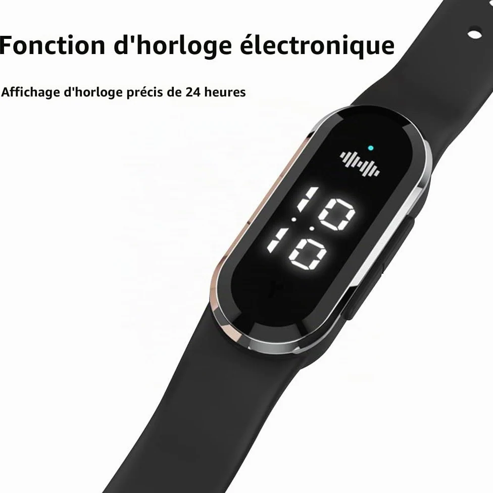 Bracelet anti-moustiques à ultrasons - Bracelet anti-moustiques électronique - Bracelet anti-moustiques anti-insectes sans danger pour les enfants, adultes, camping, randonnée, 2 pièces