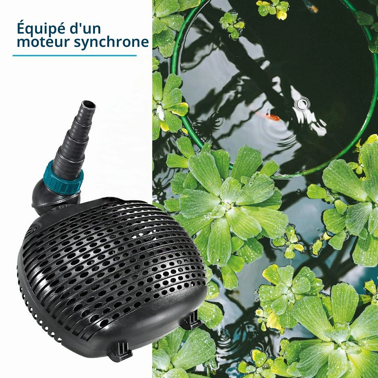 Aquaforte Pompe de Bassin EC-10000 10 m³/H 68W Noir