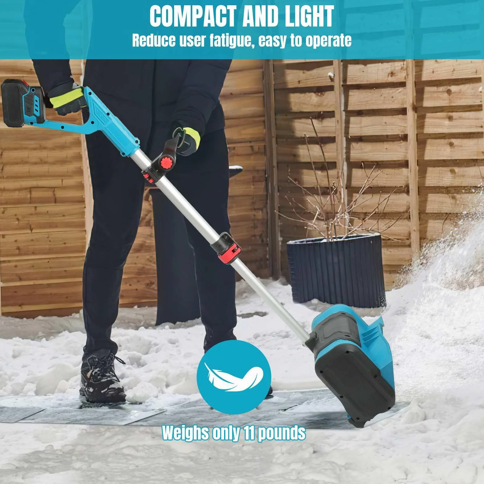 Souffleuse à Neige Sans Fil 18 V Sans Brosse Portée 8 M Largeur 25 Cm