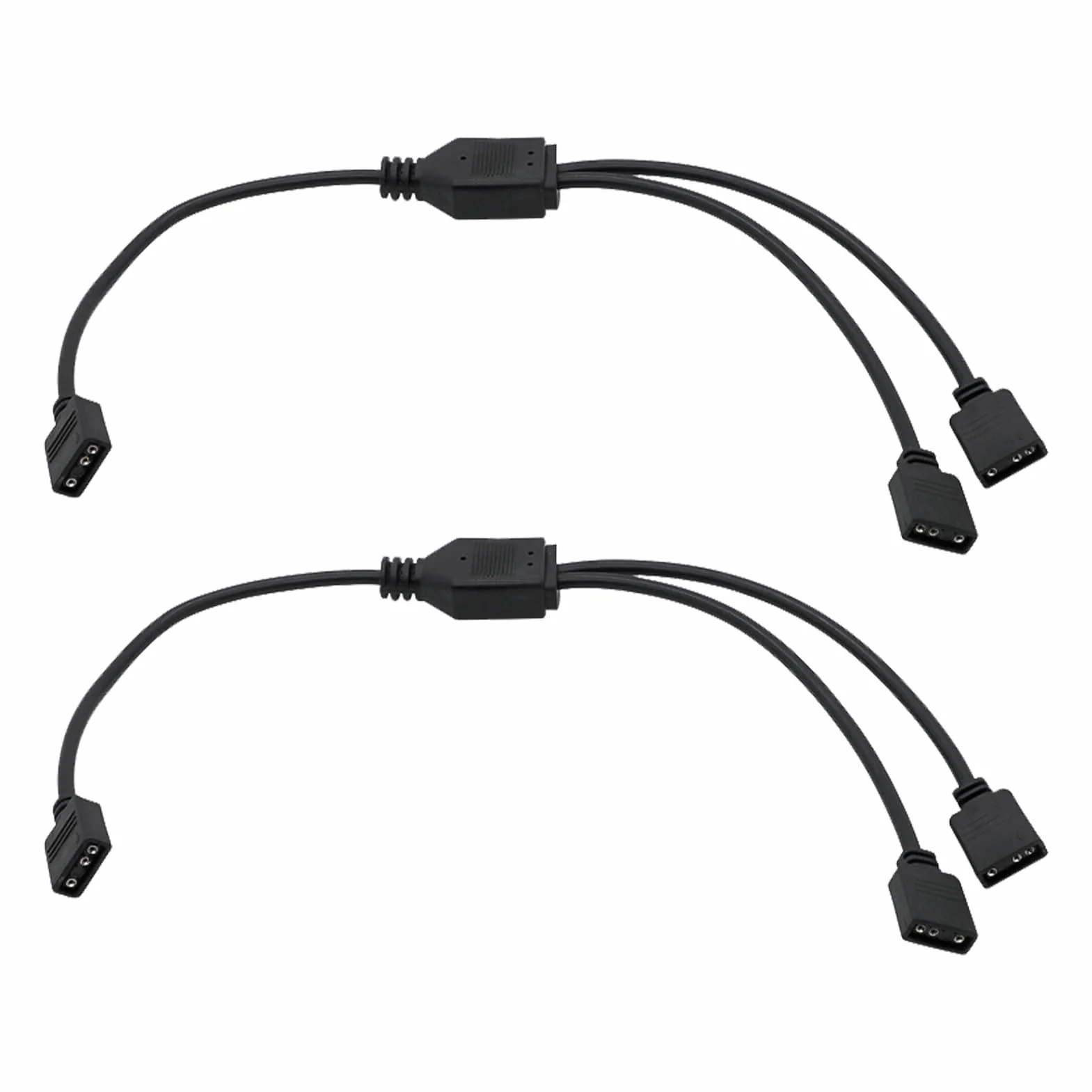 Câble Répartiteur LED ARGB 3 Broches 30cm 1 à 2 5V pour Ventilateurs LED, Compatible ASRock ASUS MSI