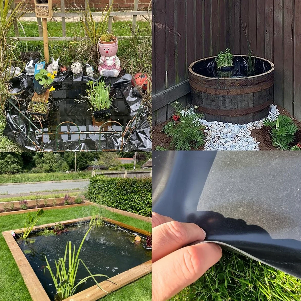 Revêtement de bassin lourd et flexible pour carpes koï et bassins à poissons, fontaines, sous-couche de protection pour ruisseaux et caractéristiques d'eau