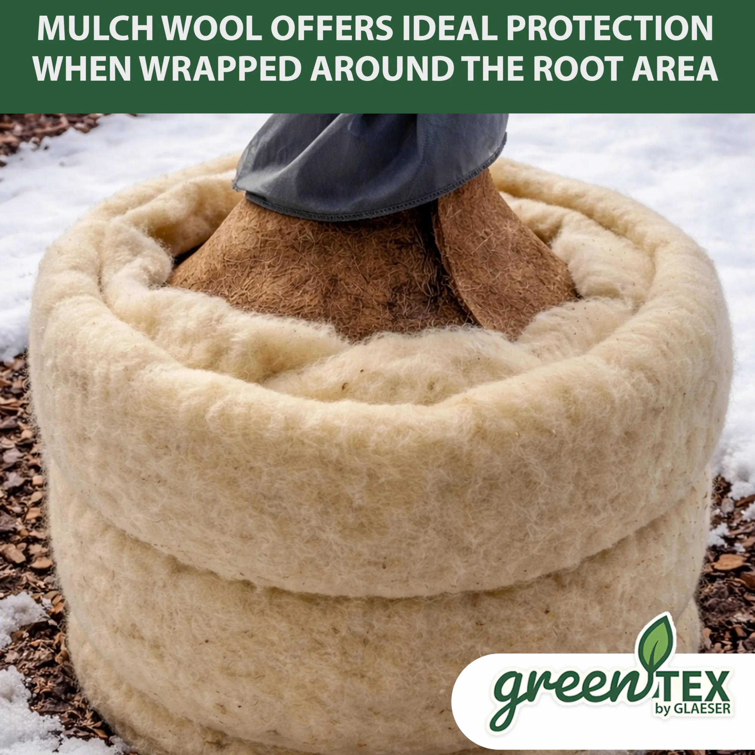 EASYgreen greentex Tapis anti-mauvaises herbes 250 g/m² en laine de mouton/laine de paillage 1,20 x 30 m | Toile anti-mauvaises herbes naturelle qui retient l'eau et engrais (1,20 x 30)