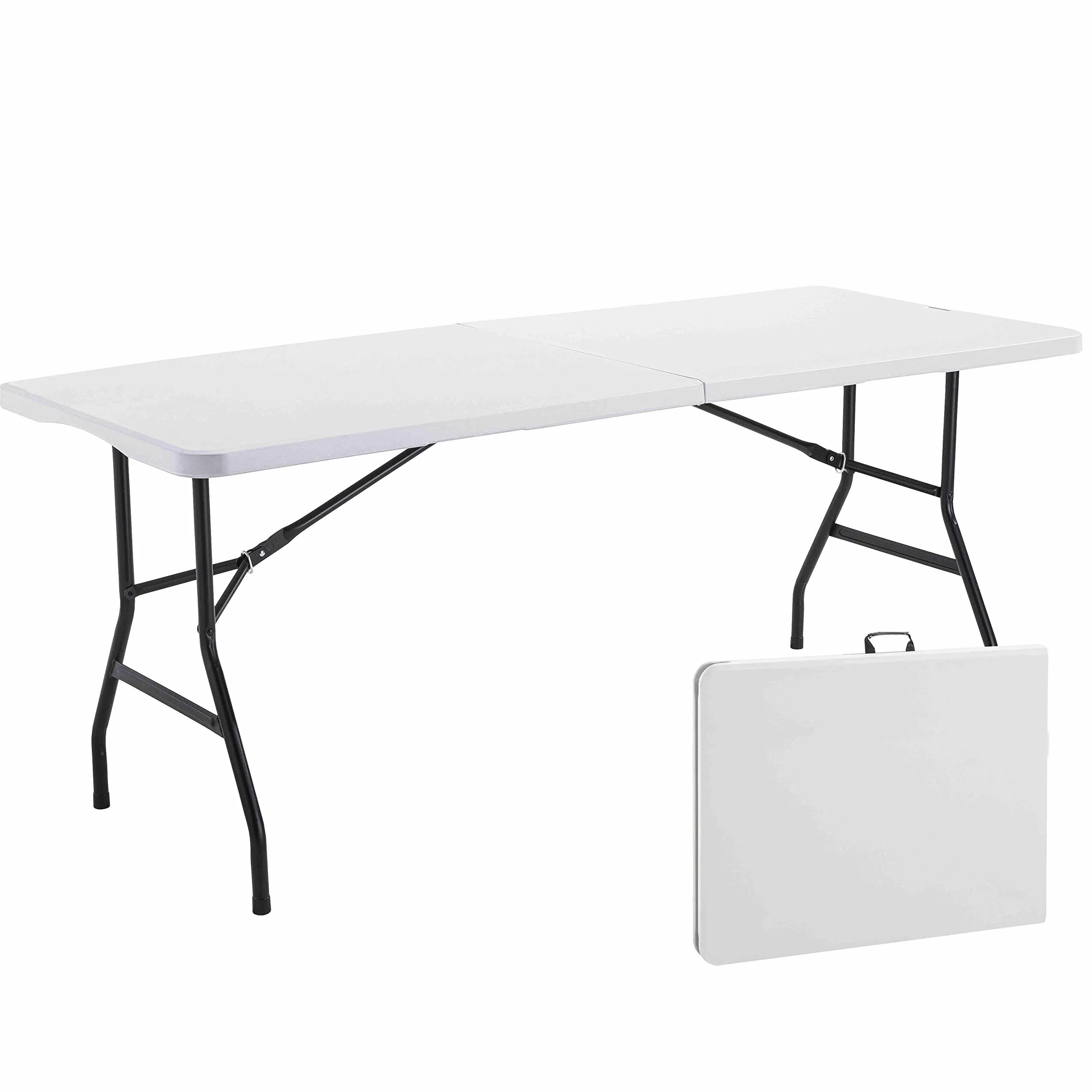 Table Pliante 180 cm Blanche PEHD 8 Places