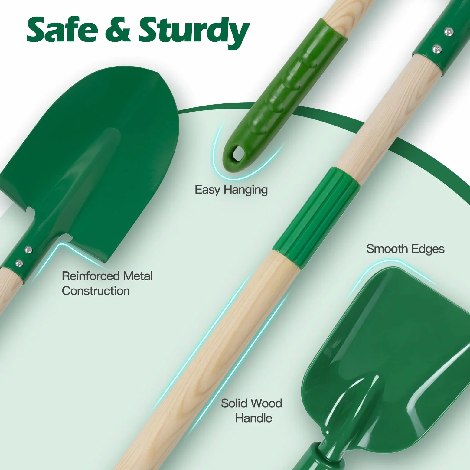 Outils Jardinage Enfant 3 Ans - 11 Kit Exterieur Jardin Brouette | set jardinage enfant, robuste, portable, métallique, bois, usage jardin, plage, neige, jouet cadeau jeux pour enfant