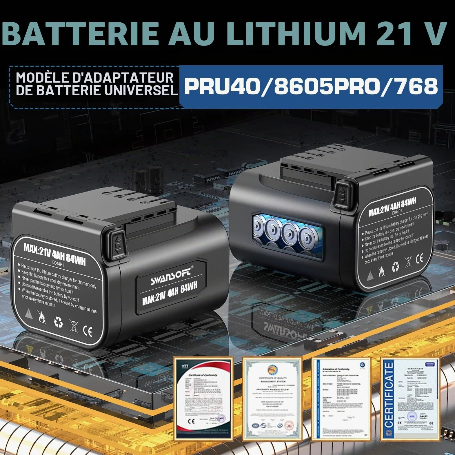 Tronçonneuse à batterie 8 pouces avec lubrification automatique, mini tronçonneuse à batterie professionnelle 600 W/2*4000 mAh/21 V, scie d'élagage électrique pour vergers, vignobles et coupe de bois