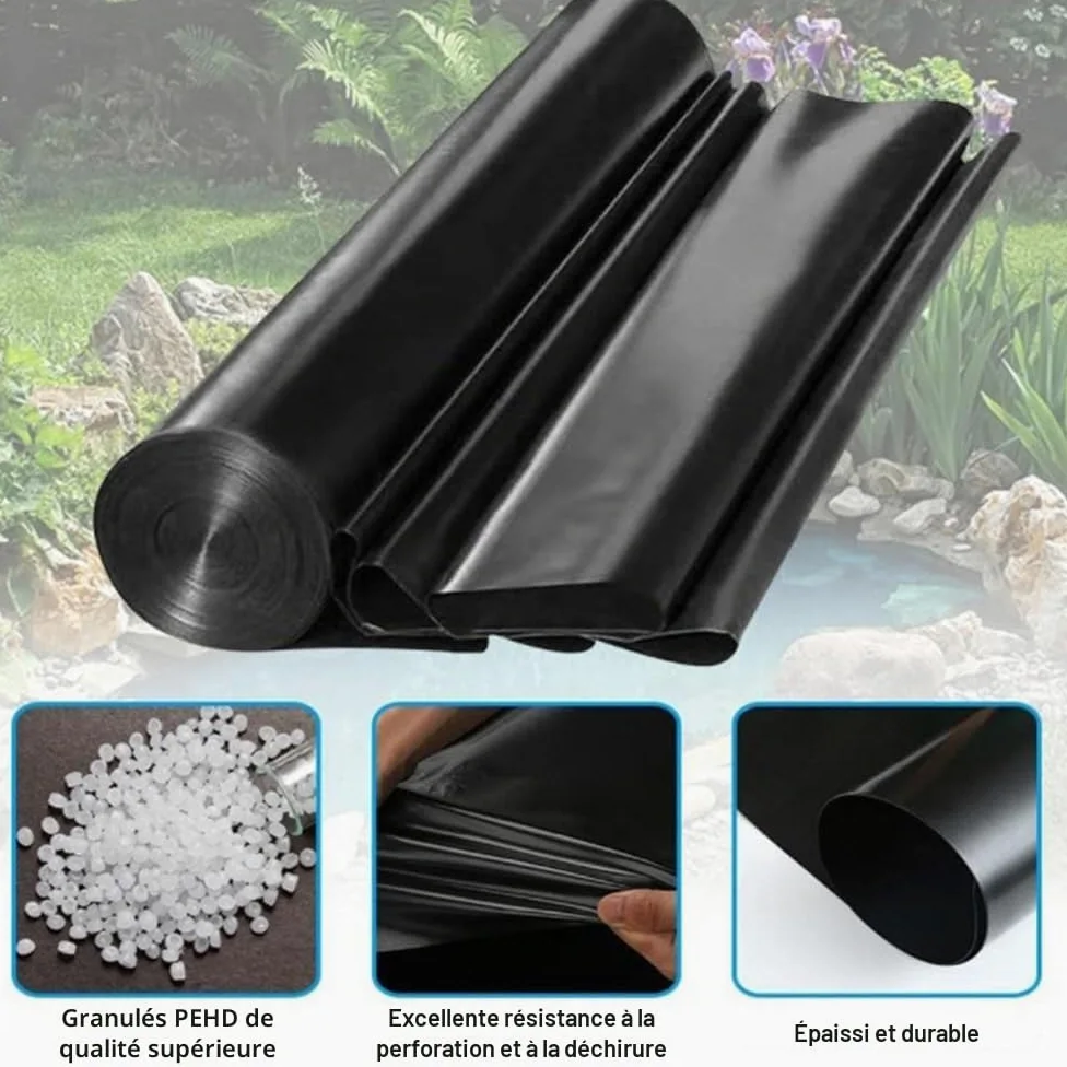 Bassin Poisson Exterieur Jardin，1.0mm-2 Mx5 m Bache Bassin Exterieur, Convient Pour Les Étangs, Les Biotopes,Les Piscines Naturelles，Résistant Aux Uv Et Aux Intempéries i,Accessoires De Jardin Et d'Ét