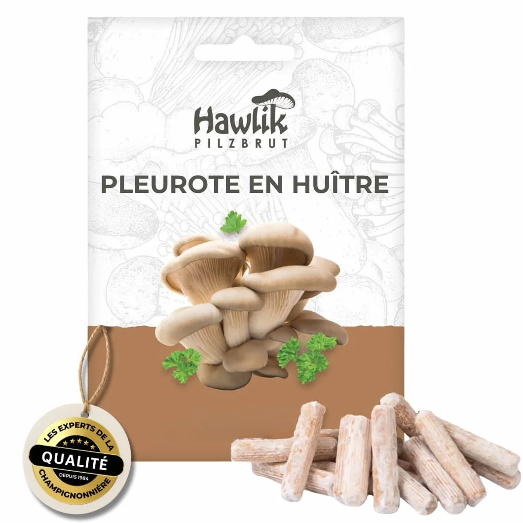 Hawlik Pilzbrut - Cheville Pleurotes en huître pour cultiver soi-même - 20 cheville avec mycélium de champignon