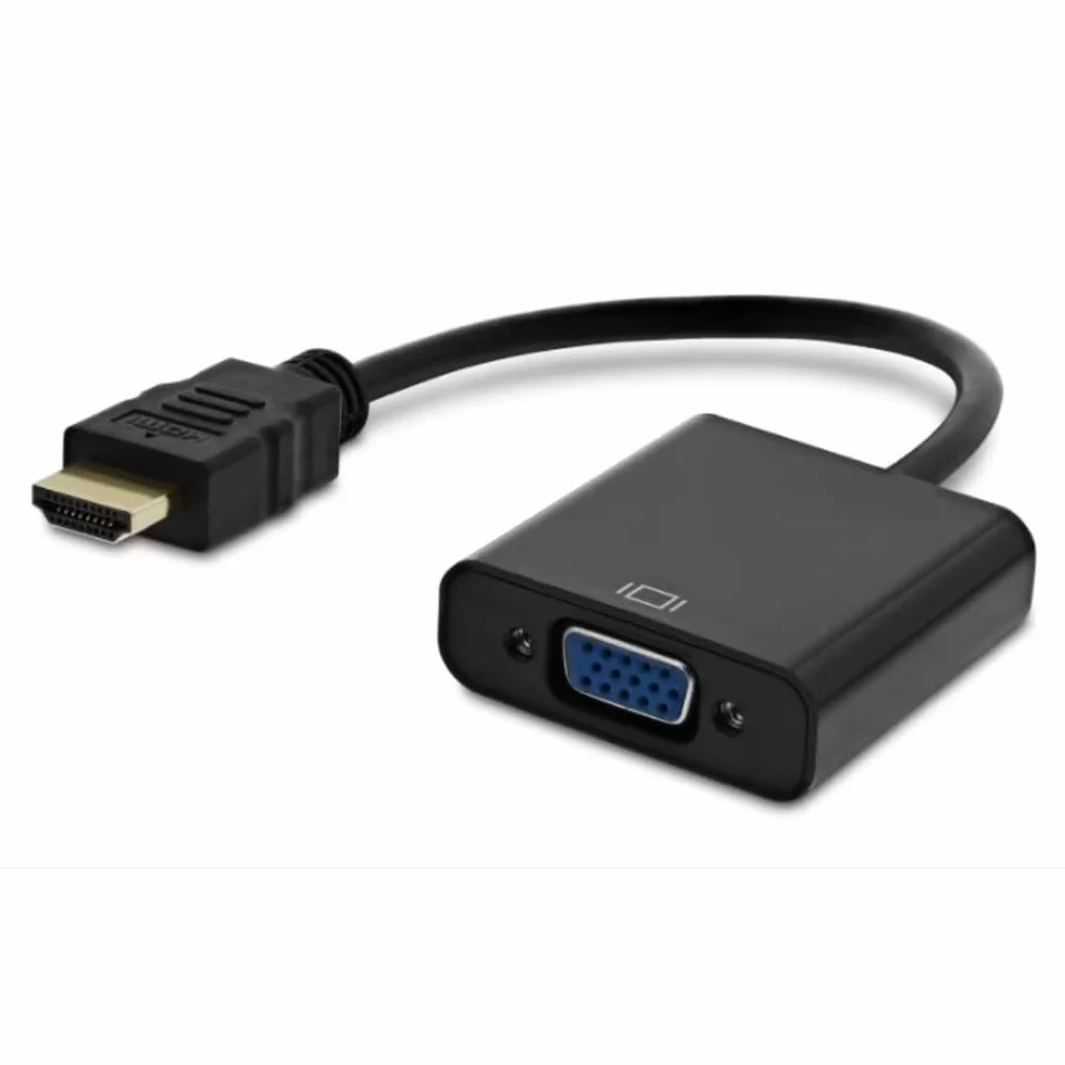 Adaptateur HDMI vers VGA mâle vers femelle Noir