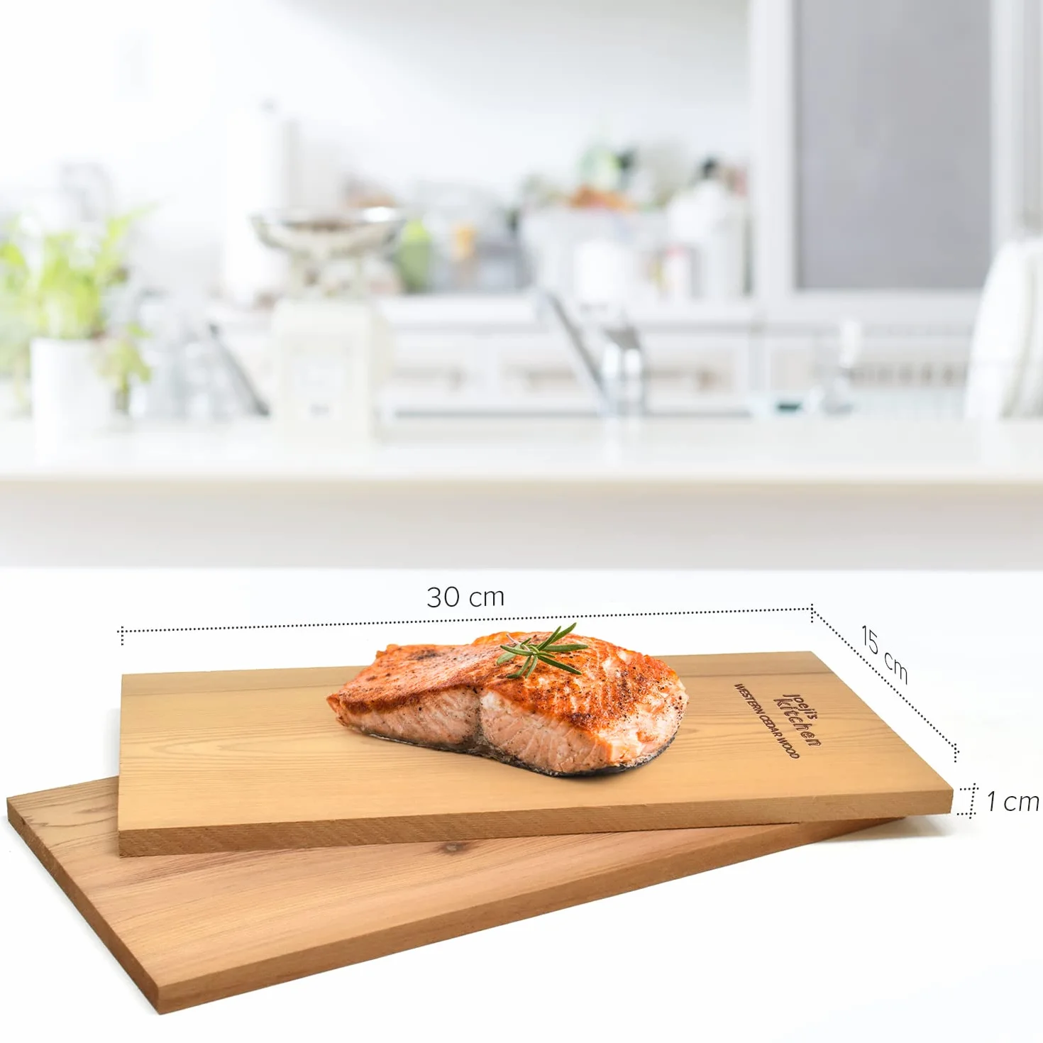 Planches à fumer en cèdre pour fumoir viande et poisson - Lot de 2
