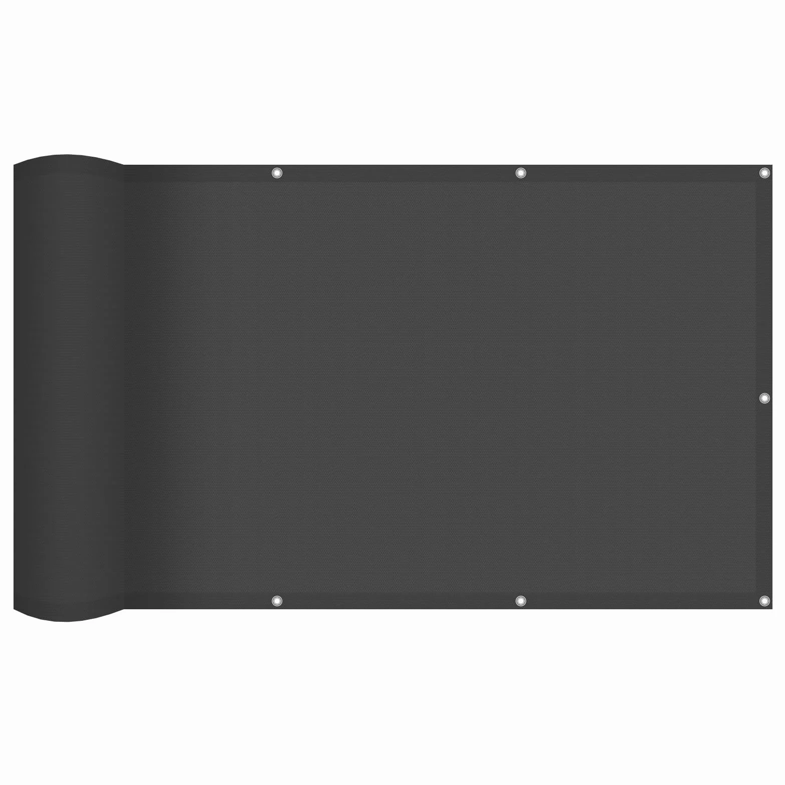 Brise-Vue Balcon 90 x 600 cm Anthracite avec Œillets et Cordes