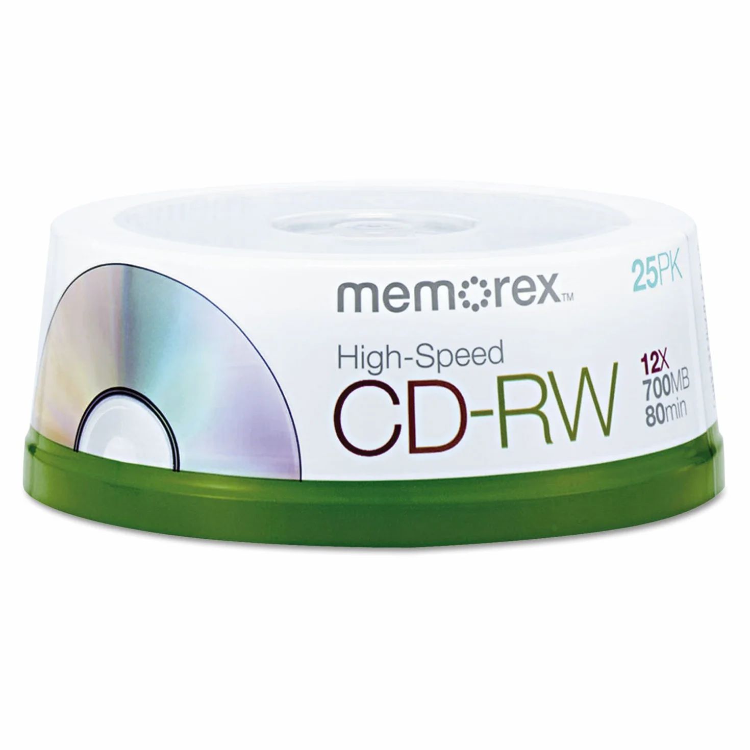 Memorex 80 Minute CD-RW Lot de 25 Haute Vitesse 4x12x