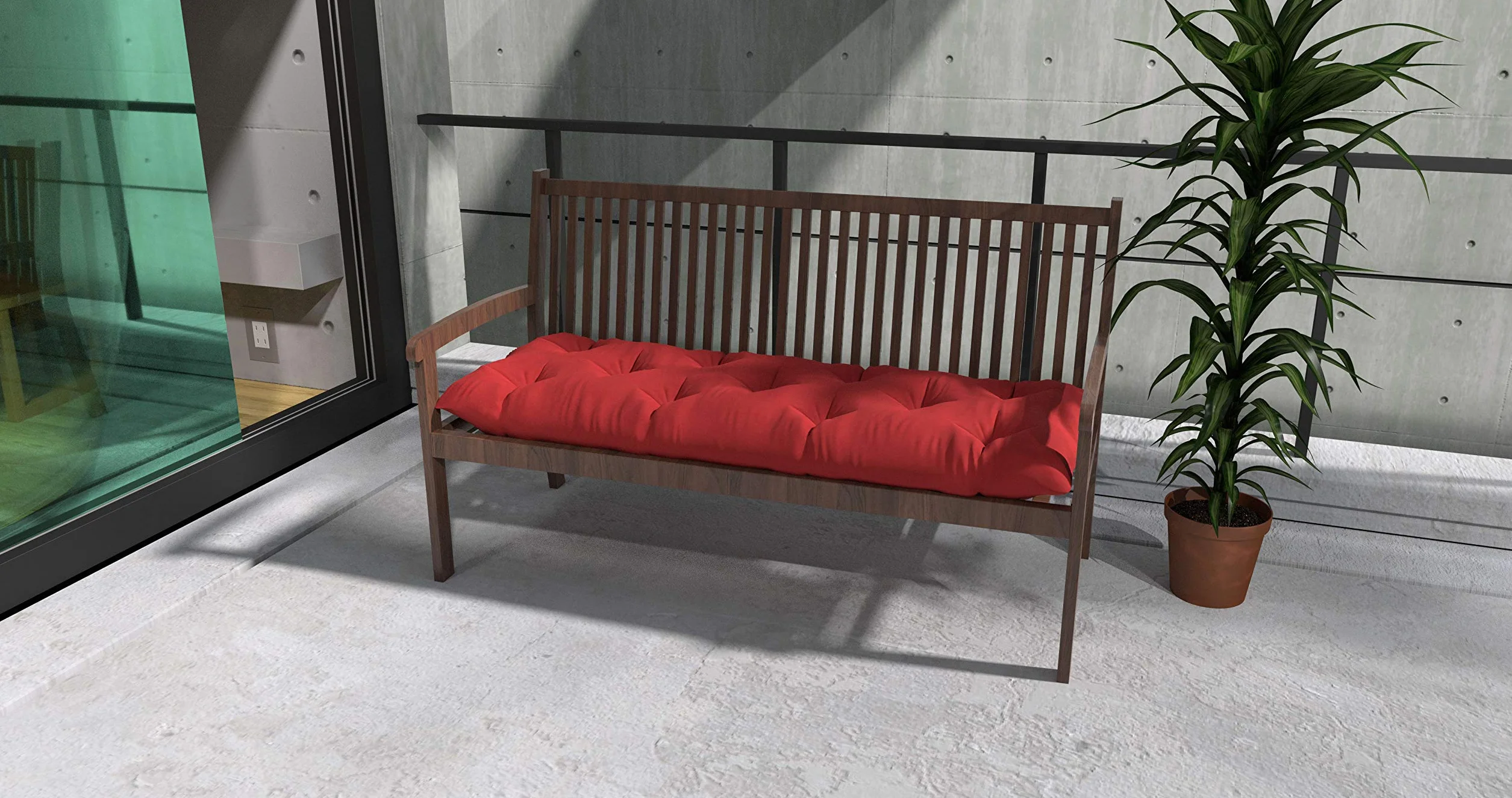 Coussin Matelassé De Banc Coussin De Jardin 130x40x12 Noir