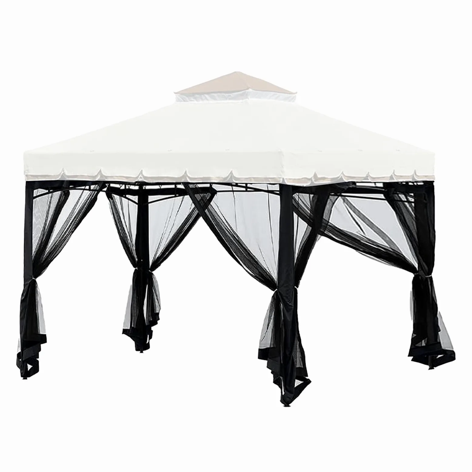 Filet De Canopée pour Patio 4 Pièces Pare-Anti-Moucherons Ventilées | pare-pour tonnelle Pour Extérieur, Jardin, Terrasse, Balcon, Camping, Tente, Pique-Nique, Camping-Car,