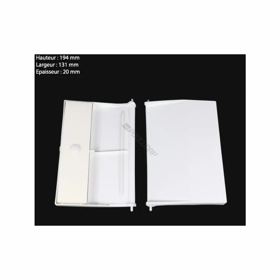 AstralPool Porte skimmer à charnière blanche pièce de rechange originale 15 litres 19,5 x 13,5 cm