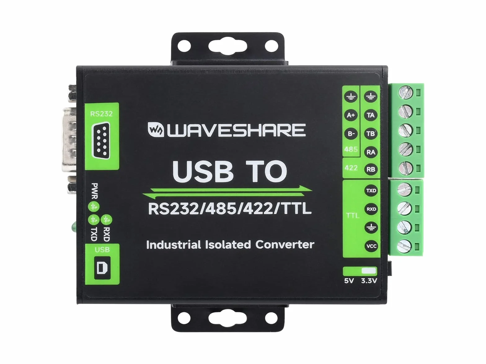 Waveshare FT232RNL USB to RS232/485/422/TTL Interface Converter Industrial Isolation