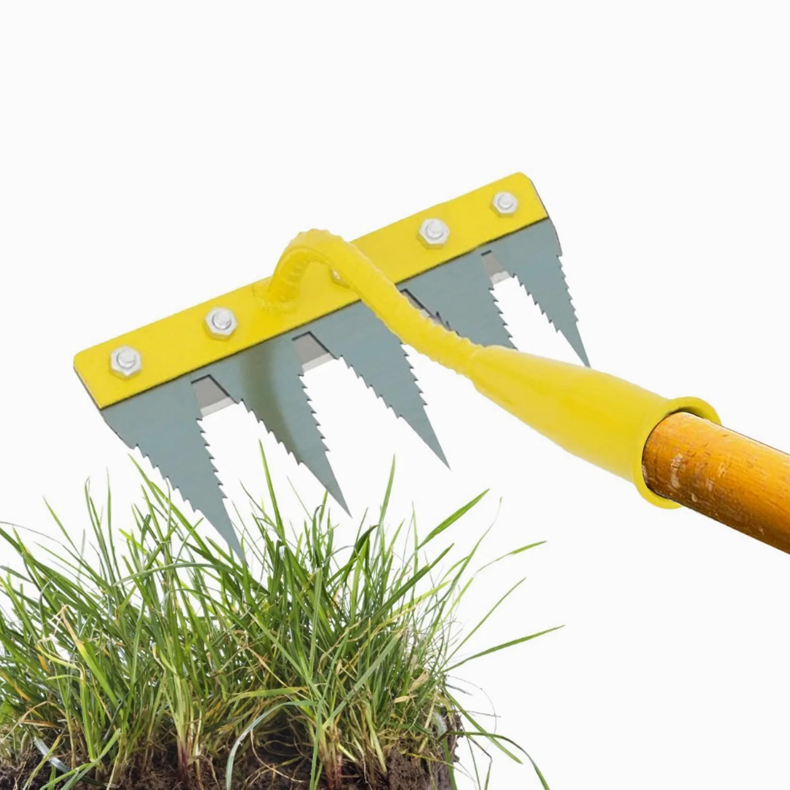 Générique Râteau de Jardin Outil d'ameublissement du Sol Robuste | Désherbeurs manuels Pour une utilisation en extérieur : jardin, pelouse, cour, parterre de fleurs, serre, pépinière, verger,