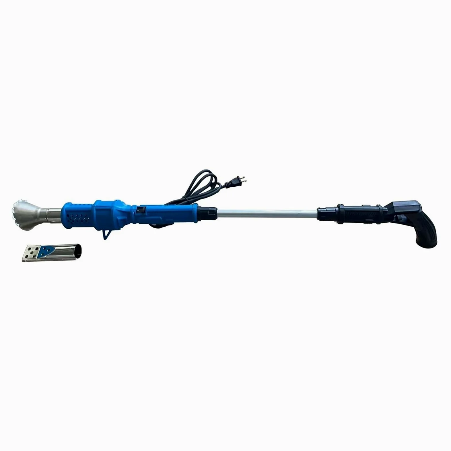 Désherbeur thermique électrique 2000W, brûleur de mauvaises herbes, tondeuse à gazon, désherbant Air chaud jusqu'à 650 °C, outils d'élimination l'herbe, flamme des,Haute Efficacité(Blauw)
