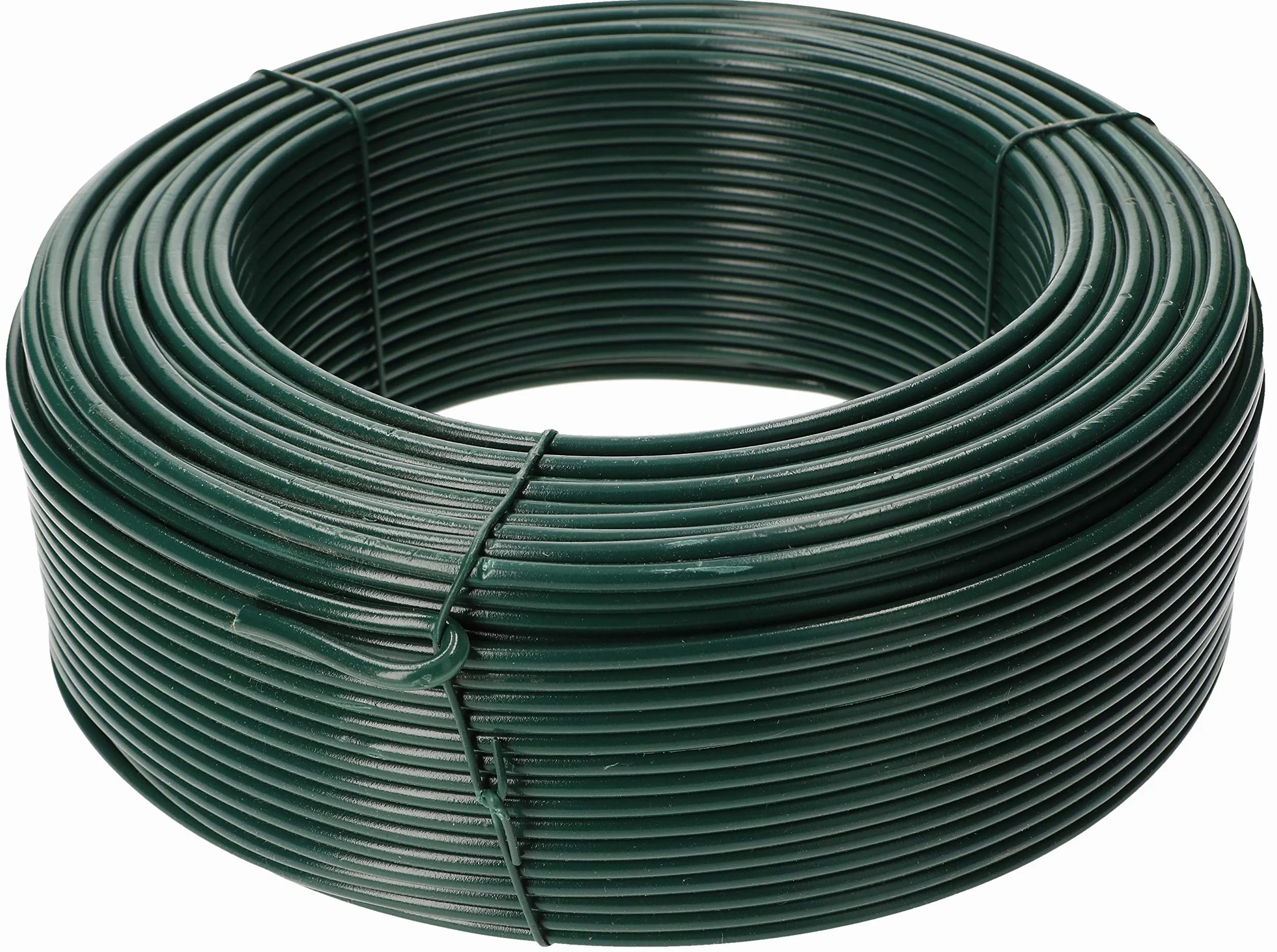KOTARBAU® Fil de jardin 3,80 x 100m Revêtement PVC Vert - Fil pour plantes, bricolage, liaison, tension, clôture - Galvanisé pour lier les plantes