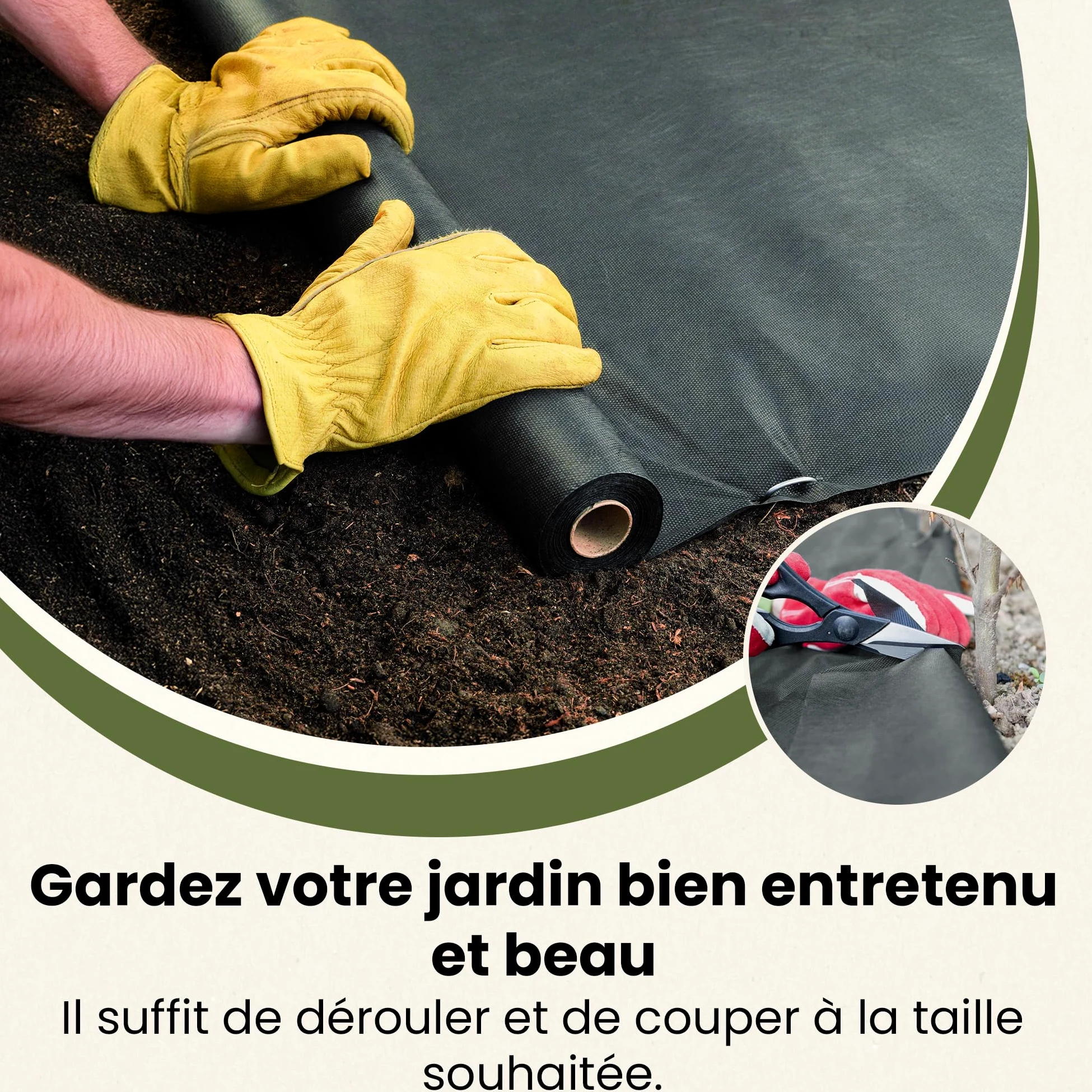GARDENIX Toile Anti-Mauvaises Herbes - 100 m² - avec 100 piquets - 1 m x 100 m - Perméable à l'eau - 100 g/m² - Noir - Résistant aux UV - pour Plate-Bande surélevée - Film Anti-Mauvaises Herbes