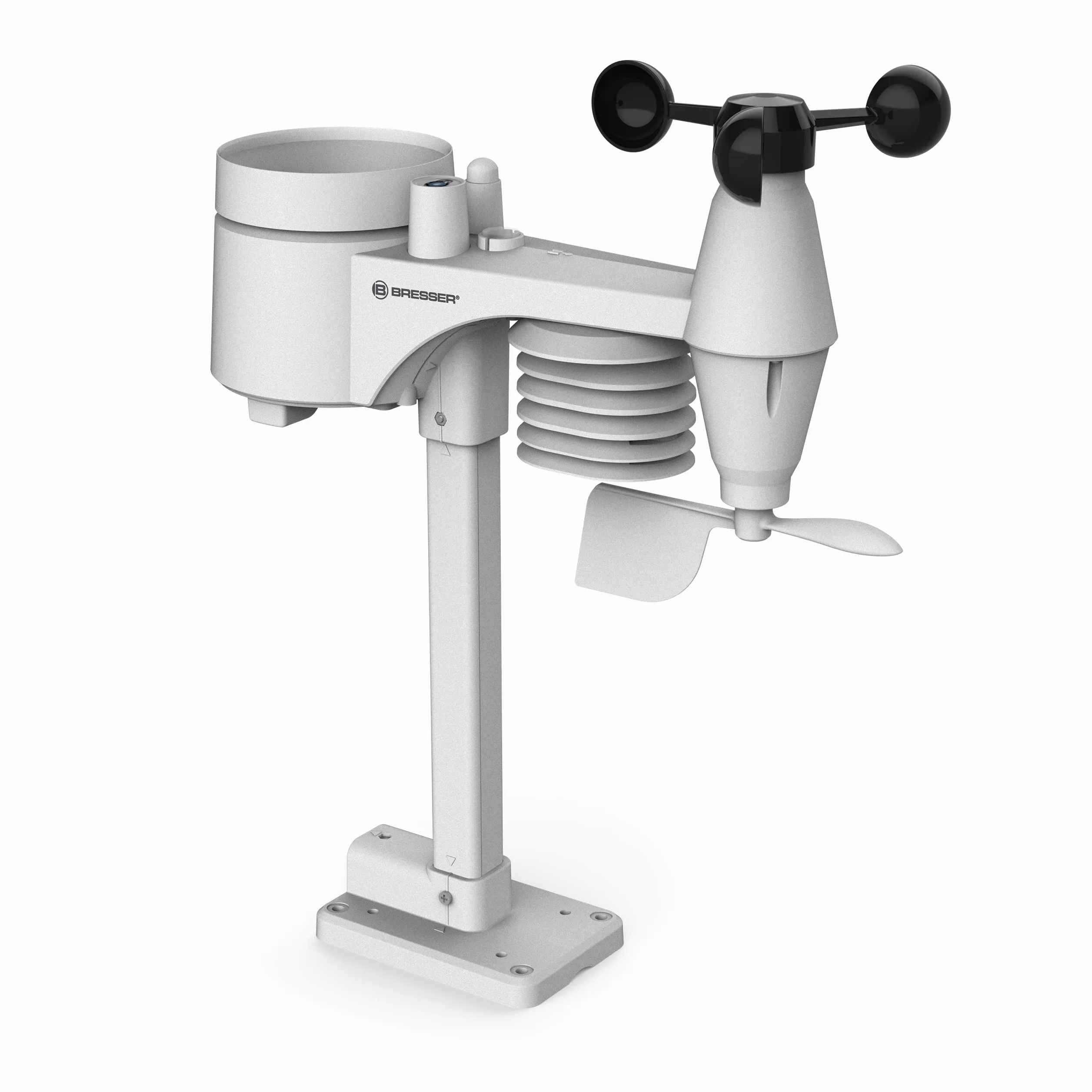Bresser Station météo Wi-Fi Comfort avec capteur professionnel 7 en 1 et écran couleur moderne Noir | Bresser Comfort Station météo sans fil professionnelle Wifi 7 en 1