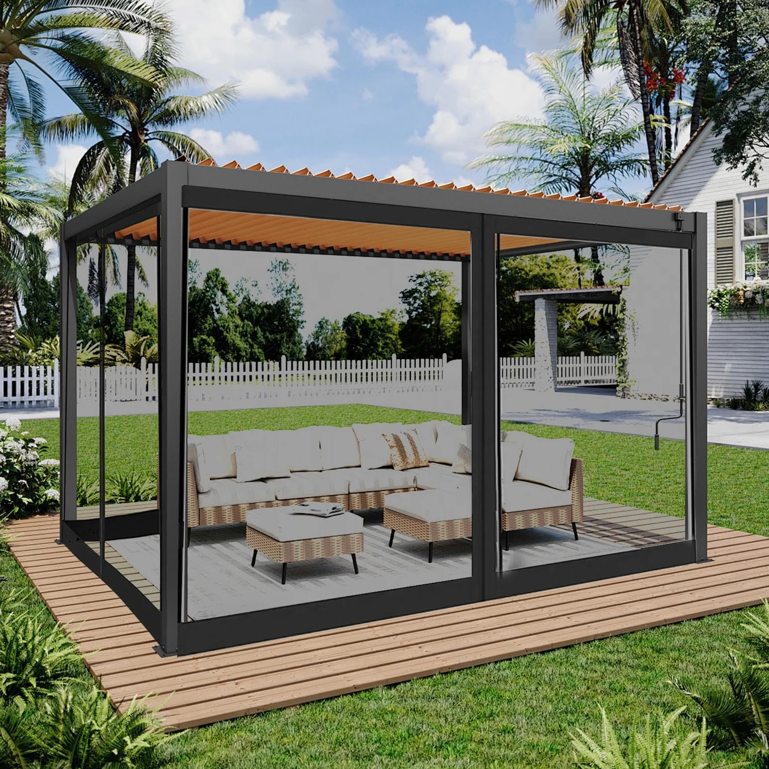 Filet De Canopée pour Patio Anti-Moucheron, Aération, Résistant UV, | Filet Moustiquaire Tonnelle Patios, Extérieur, Tentes, Camping, Plein Air, Terrasses, Balcons, Jardins,