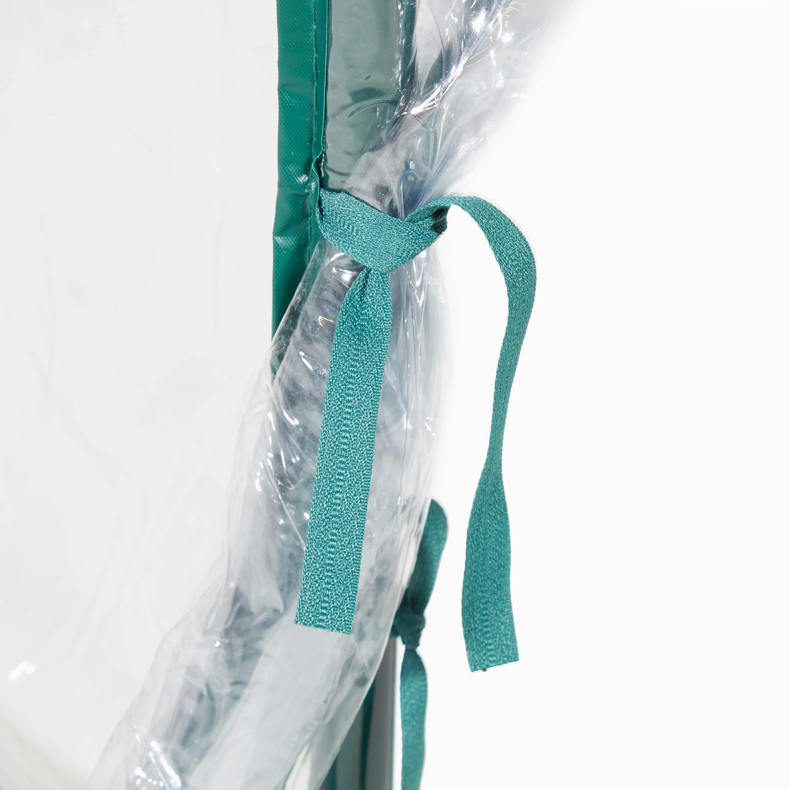 Relaxdays Serre à bâche, avec Porte, Toit Pointu, Acier et PVC, H x L x P : 95 x 95 x 92 cm, Transparent