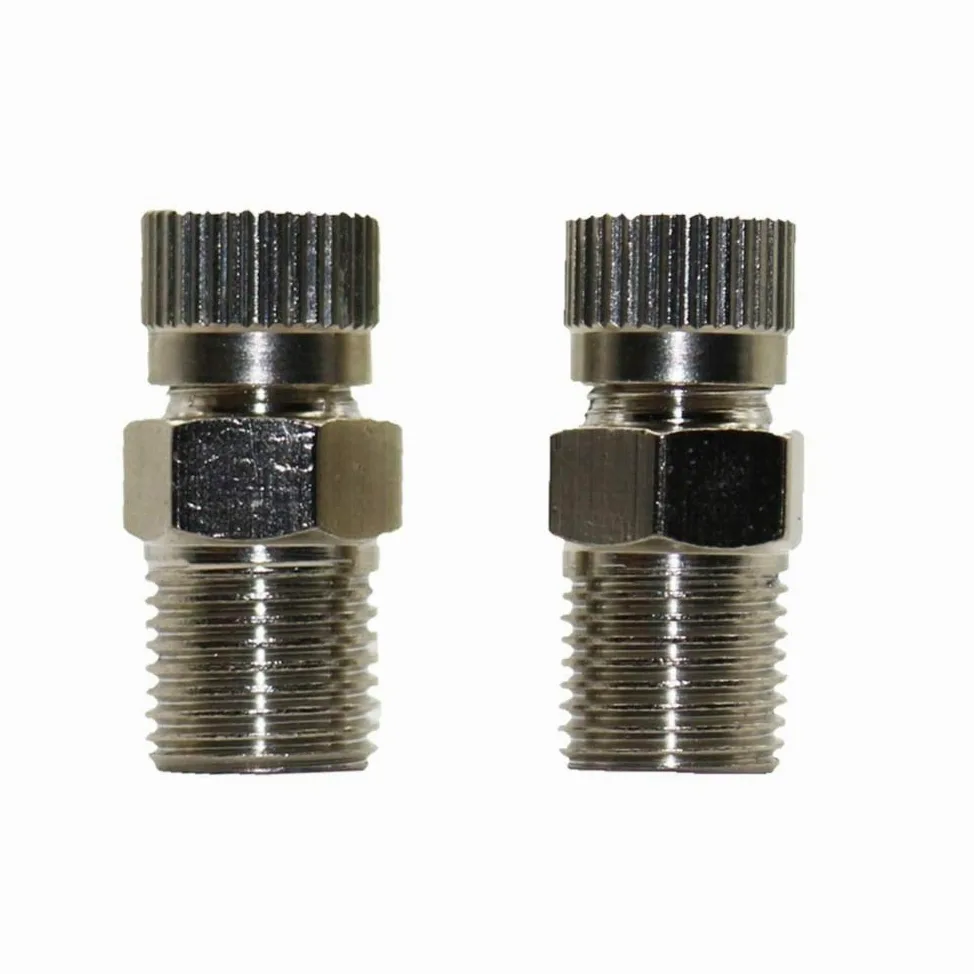 Lot de 2 buses de brumisation d'irrigation, haute pression de 0,10,6 mm, arroseur anti-goutte en cuivre pour système d'arrosage efficace du jardin