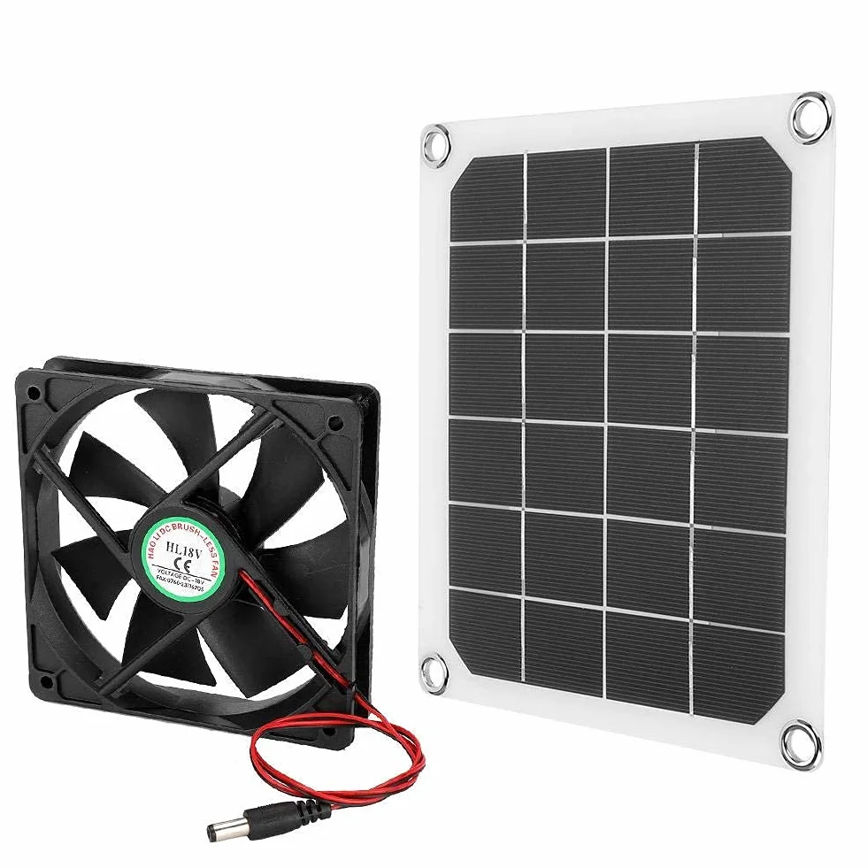 Ventilateur d'Extraction Solaire IP65 Étanche pour VR Serres Maisons