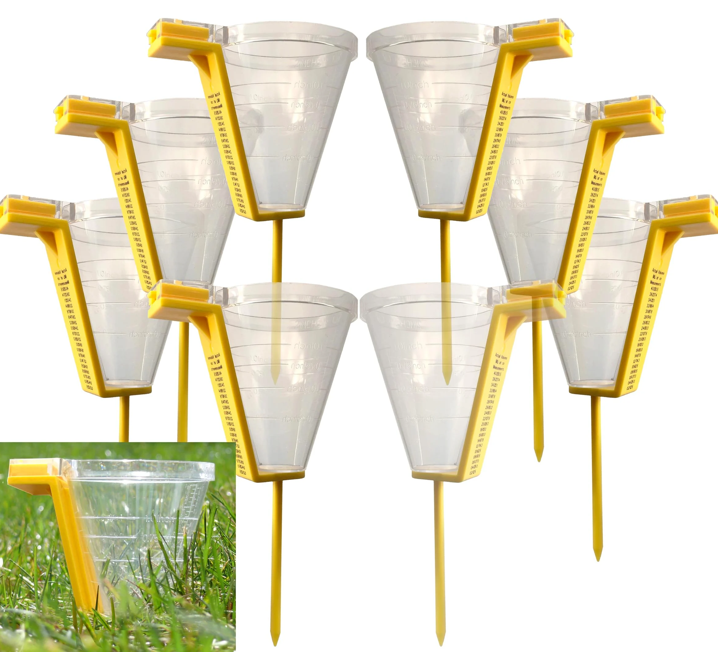 extrêmement précis Arroseur Système de Calibration de mesure Pluviomètre Pro-pack Outil pour extérieur Vert gazon