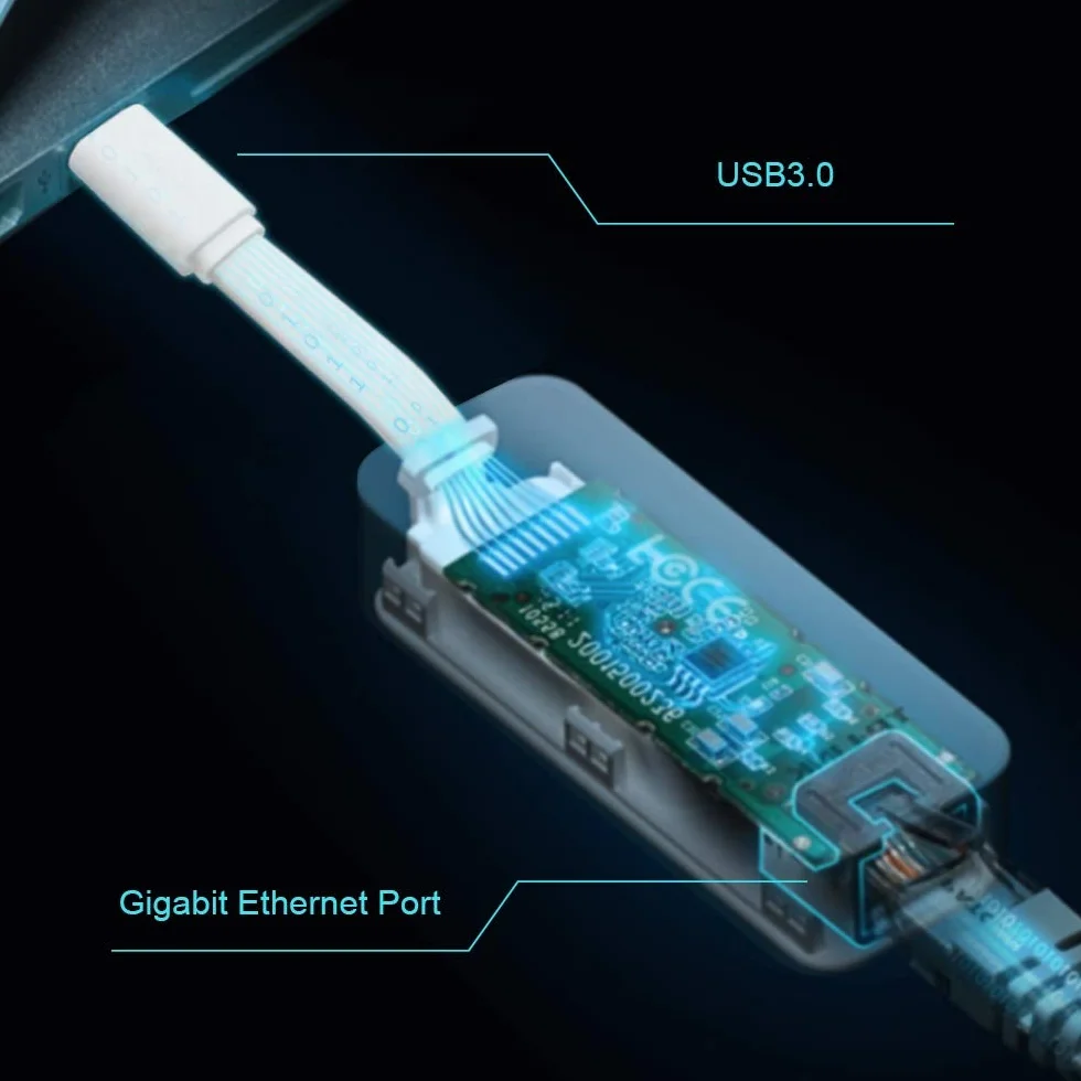 TP-Link Adaptateur USB C vers Ethernet Gigabit UE300C, RJ45 1Gbps