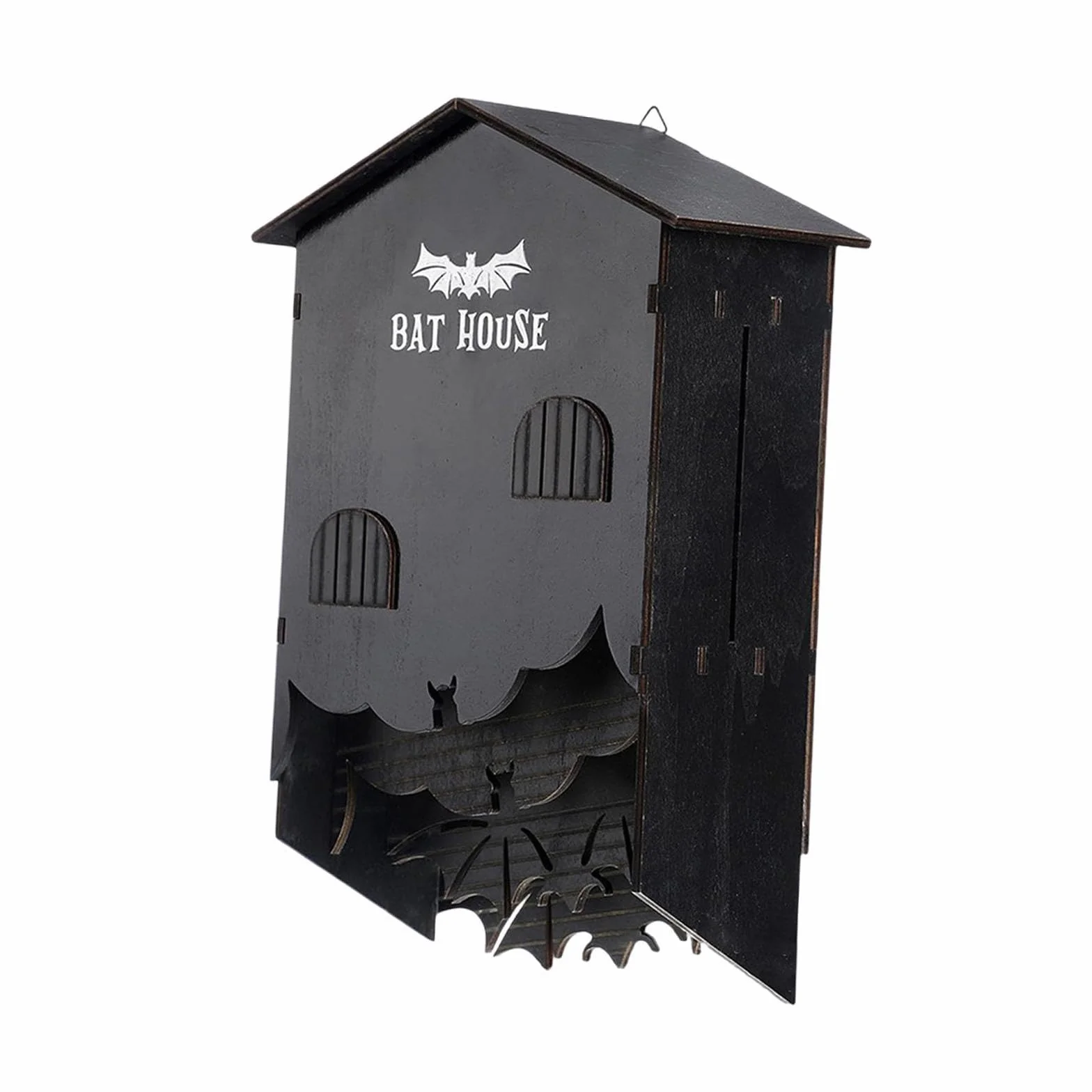 Boîte de Chauves-Souris en Bois House Three Chamber Suspendu Extérieur