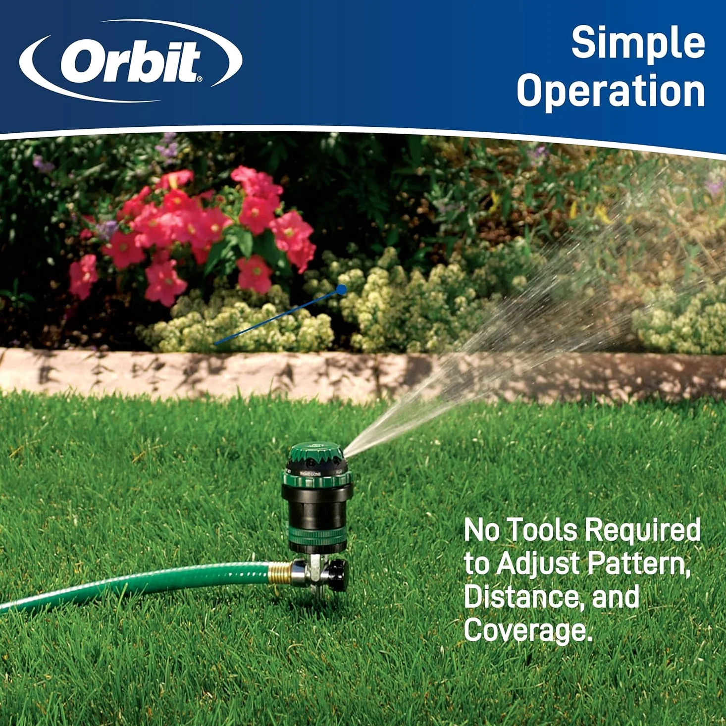 Orbit 58573N Arroseur Engrenages H2O-6, Spike B 58573, Vert, Lot de 2