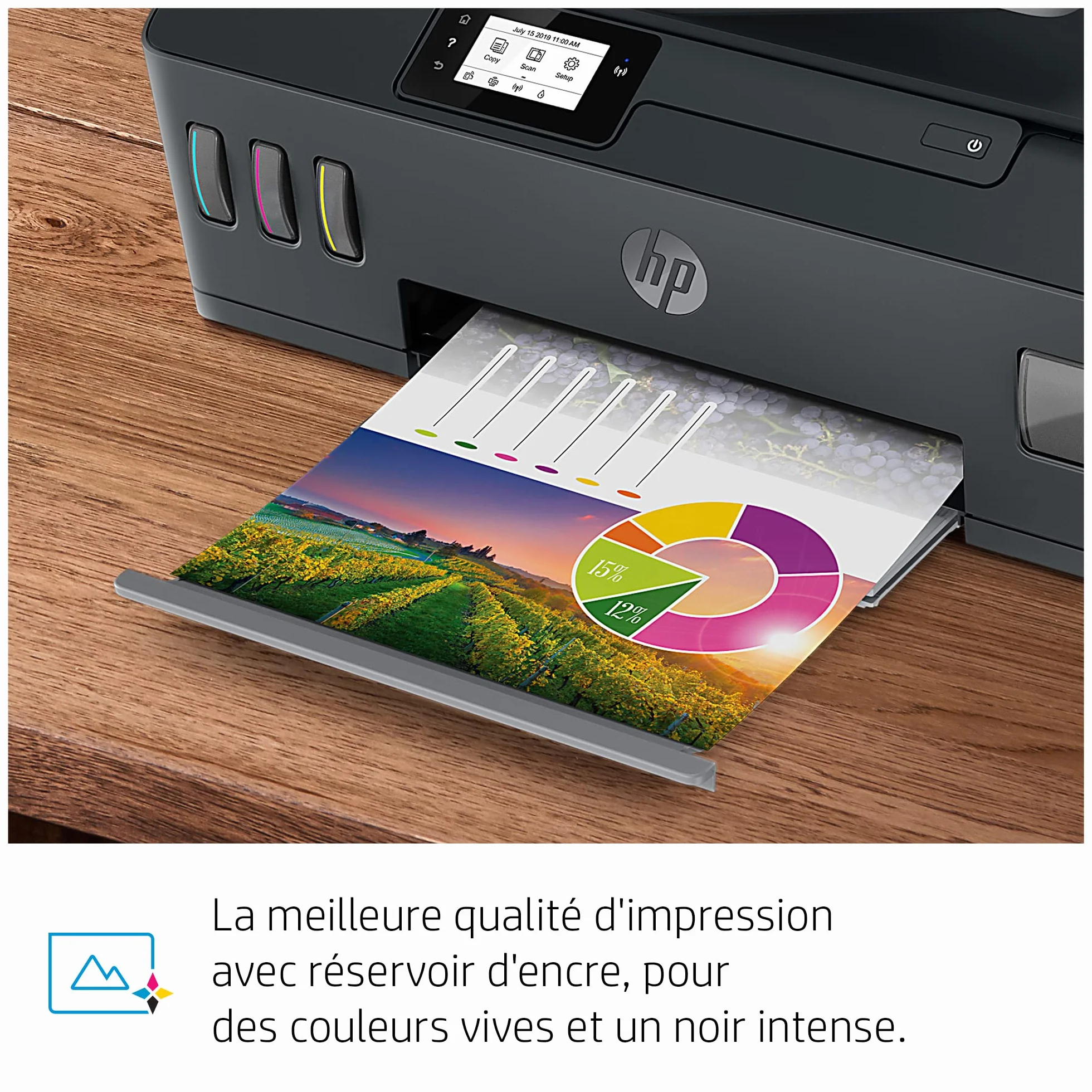 HP Smart Tank Plus 570 Imprimante tout en un Jet d'encre couleur 3 ans d'encre inclus A4 Wifi
