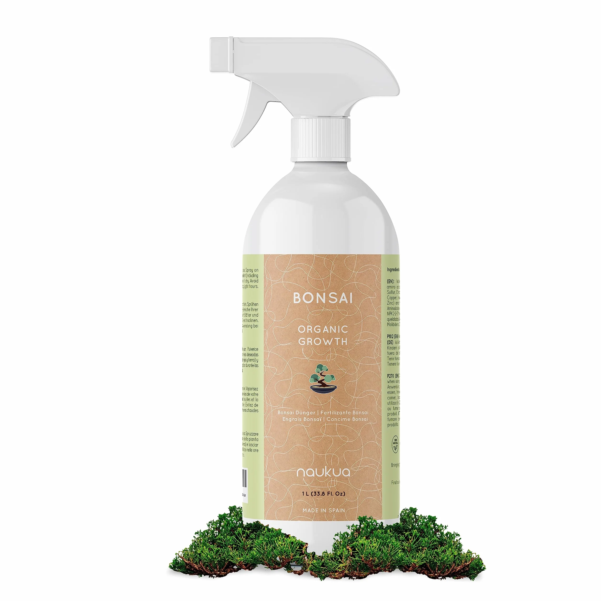 Engrais Liquide Bio pour Bonsaïs 1L - Spray Prêt à l'Emploi - Fabriqué en Espagne