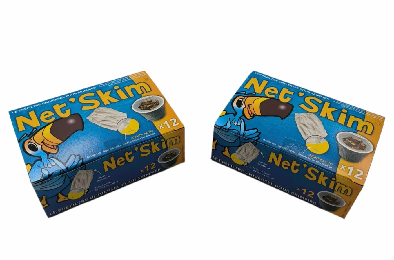 Net'Skim Pré Filtres Jetables pour Panier Skimmer Piscine & Spa - Lot de 24 - Made in France