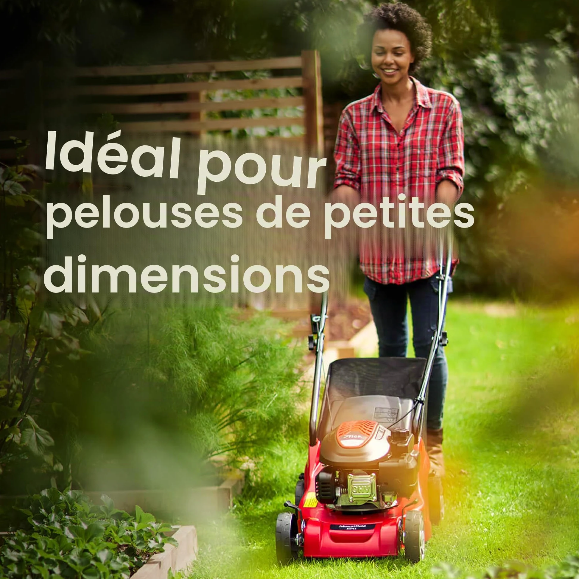 Mountfield Tondeuse Rotative HP41, 123 cm³, 39 cm – Bac 40 l, Châssis Polypropylène Léger – Jardins jusqu'à 20 m x 20 m