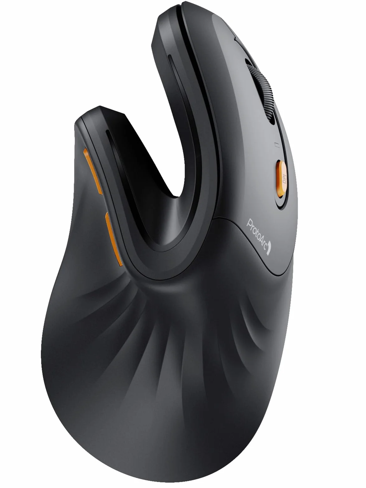 ProtoArc EM11 NL Souris Ergonomique sans Fil Verticale Rechargeable 3 Ports Bluetooth USB Silencieuse Noir