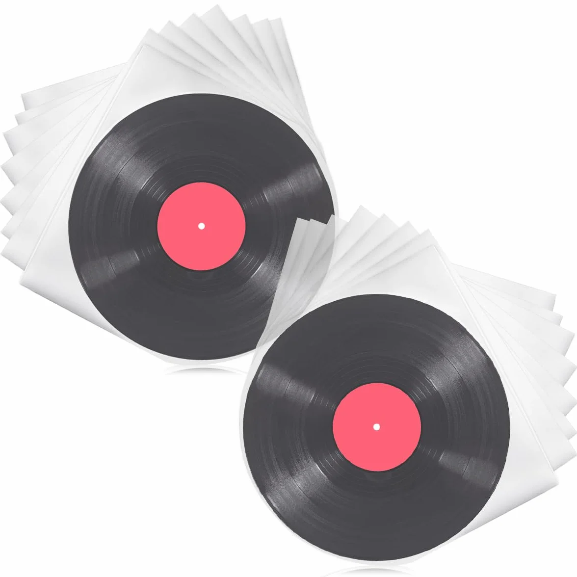 Pochette Vinyle 33 Tours 50 pièces Intérieures Transparentes Antistatique pour Disques 12"