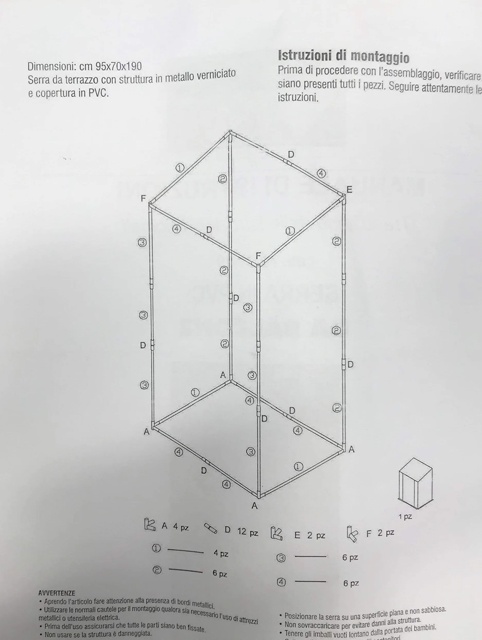 Serre de Balcon PVC sans étagères