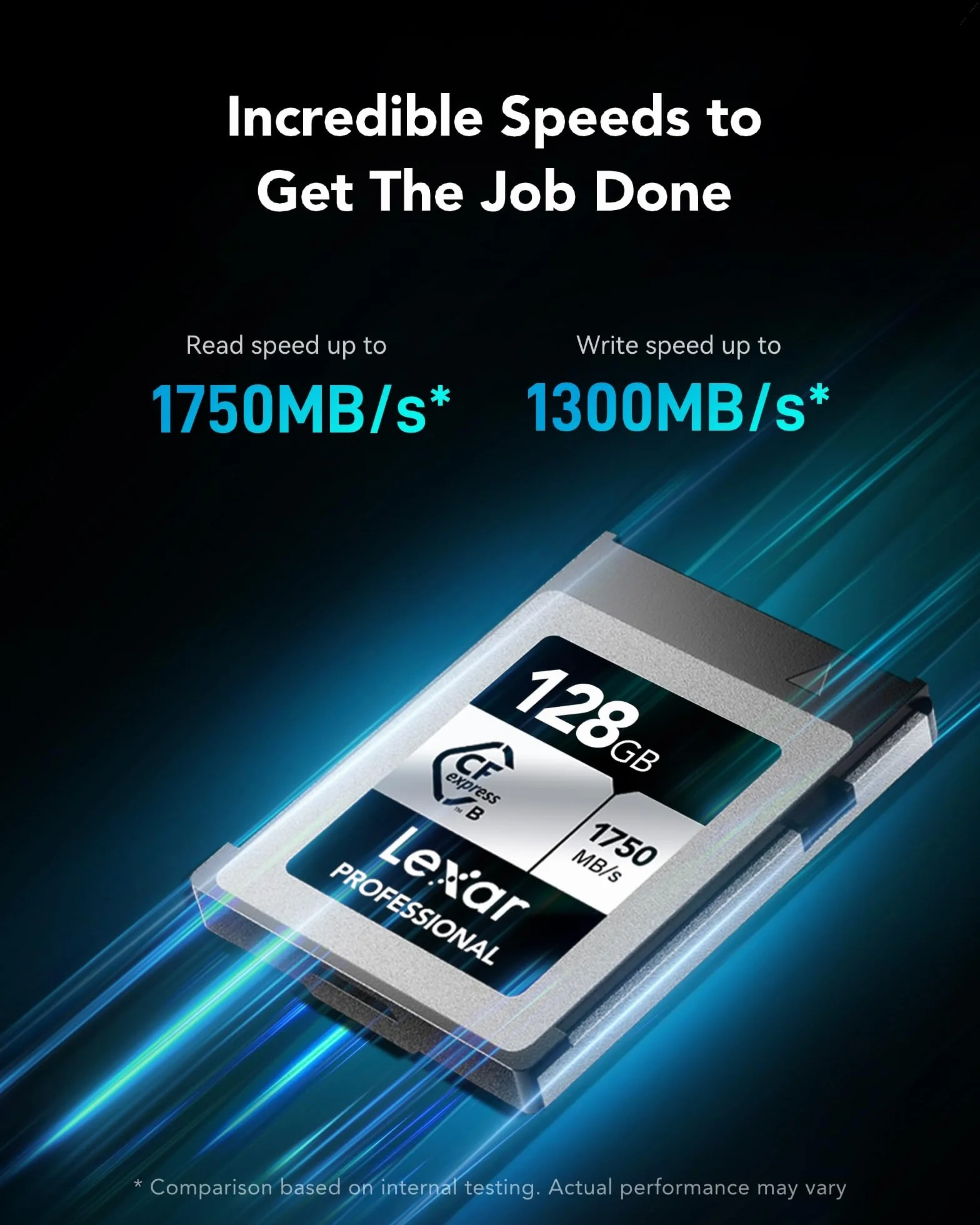 Lexar Professional Silver Series Carte CFexpress 128Go Type B 1750Mo/s Lecture PCIe Gen3x2