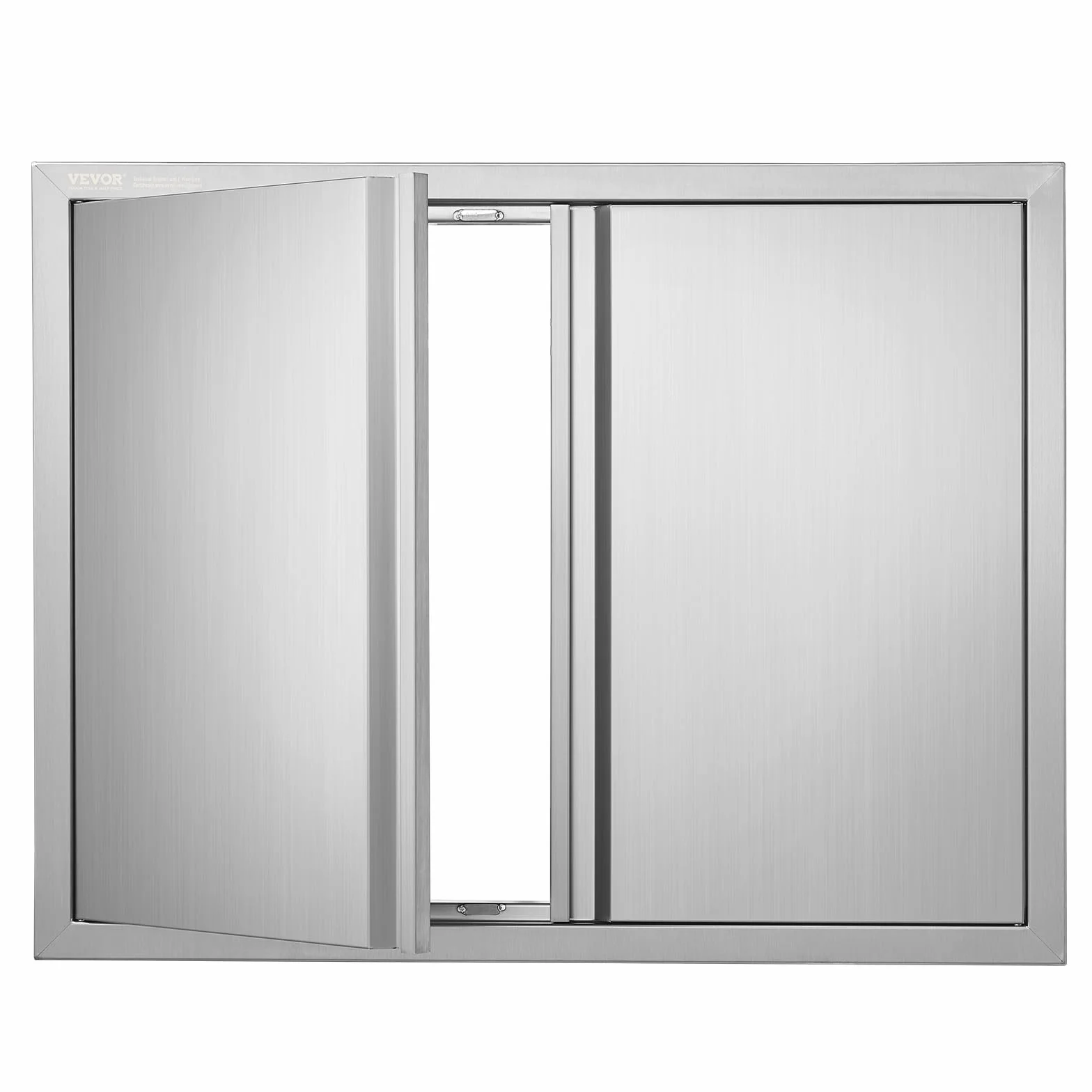 VEVOR Porte d'Accès pour Barbecue Double 787x609x45 mm Inox Encastrée Poignée Îlot de Barbecue