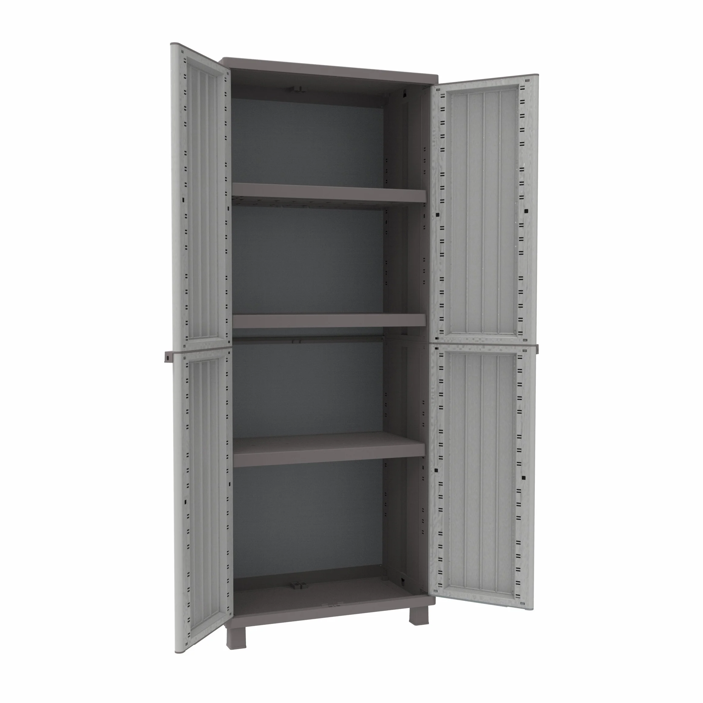 Armoire d'Intérieur et d'Extérieur 2 Portes 3 Étagères Réglables Terry Jwood 268