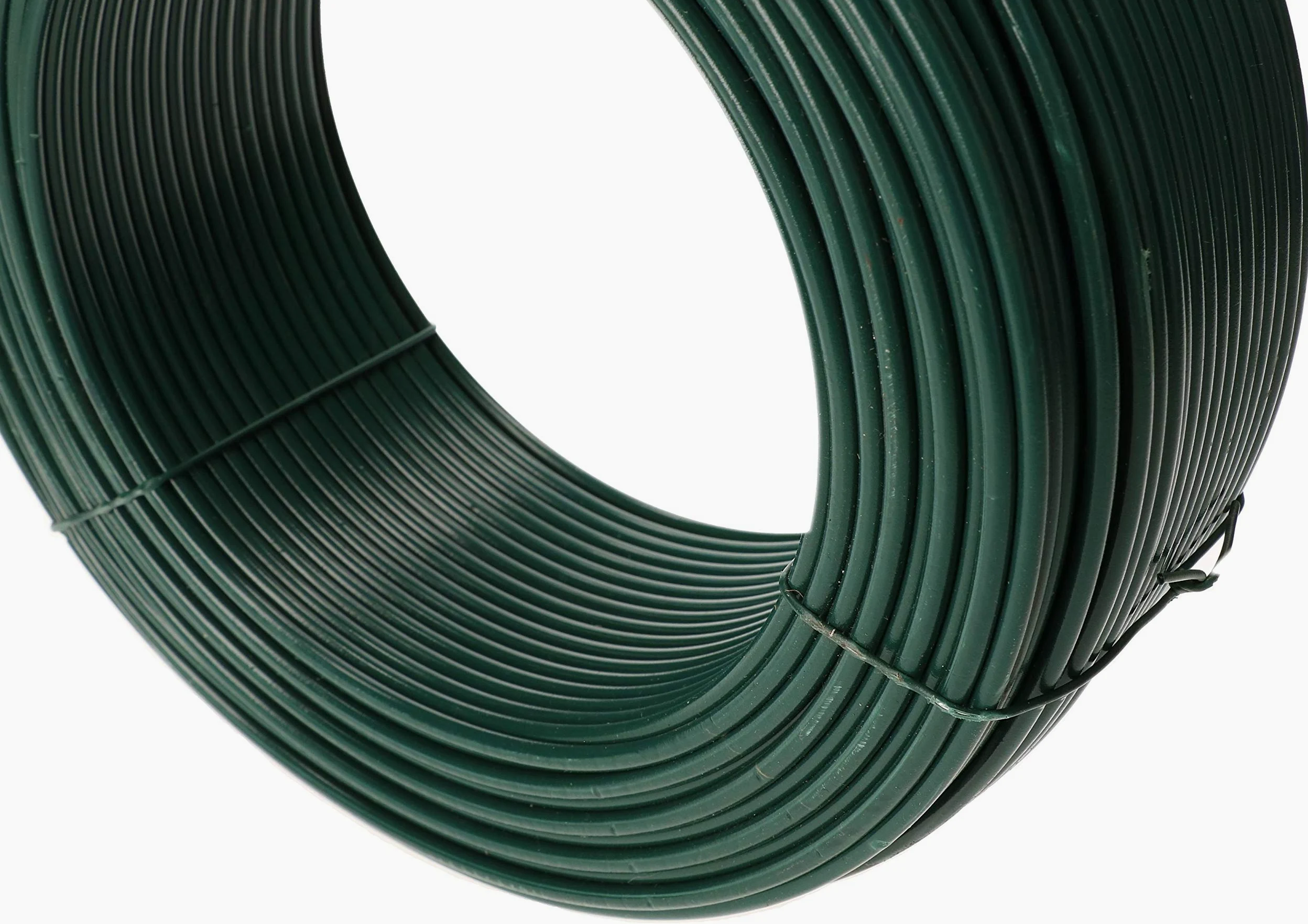 KOTARBAU® Fil de jardin 3,80 x 100m Revêtement PVC Vert - Fil pour plantes, bricolage, liaison, tension, clôture - Galvanisé pour lier les plantes