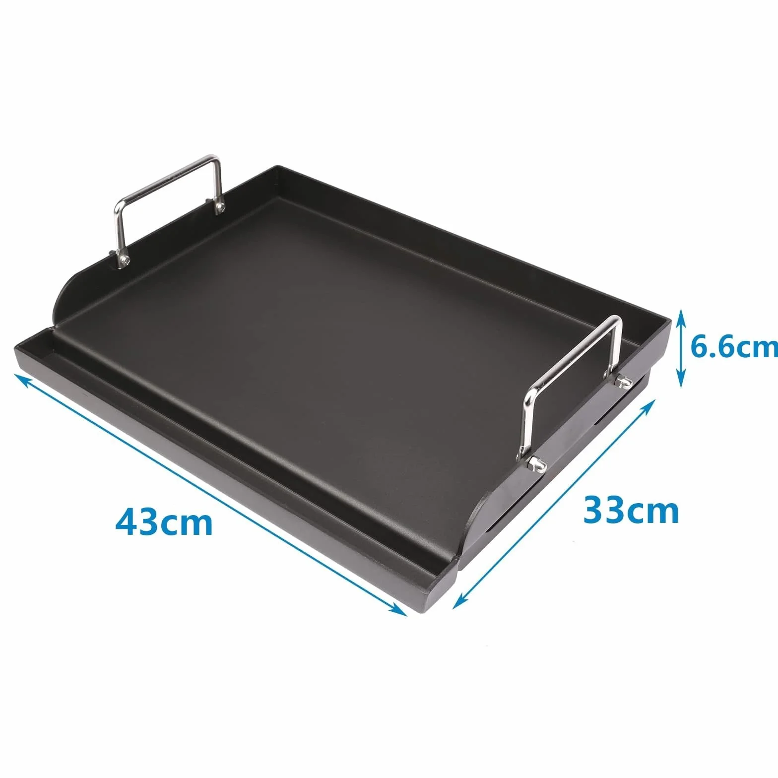 GFTIME Plaque de cuisson universelle 43 x 33 cm antiadhésif pour barbecue gaz charbon électrique