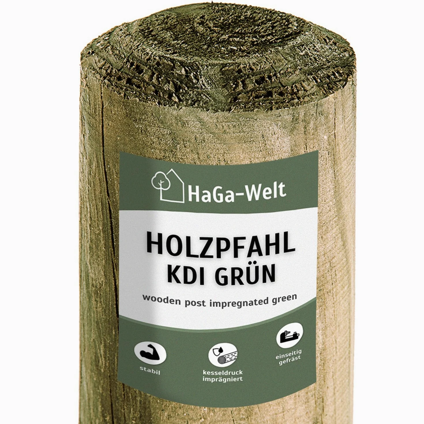 HaGa Lot de 10 piquets ronds en bois de pin pour clôture - 5 cm de diamètre - Hauteur 150 cm - Éléments de clôture pour clôture en bois, clôture pour chien, clôture de pâturage